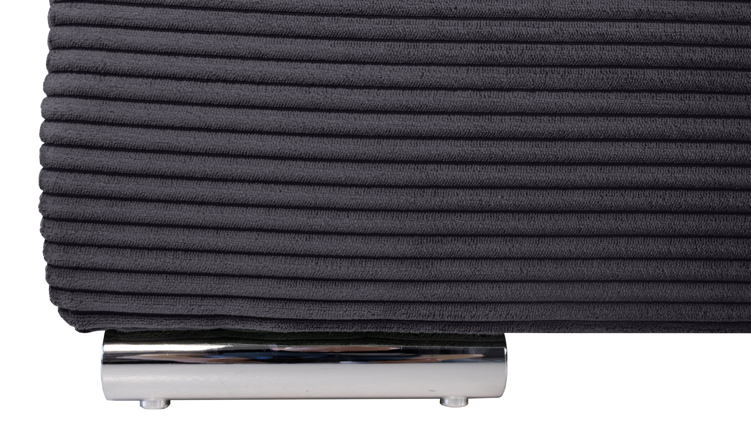 Ecksofa Schlaffunktion Bettkasten anthrazit Cord - RAMONA