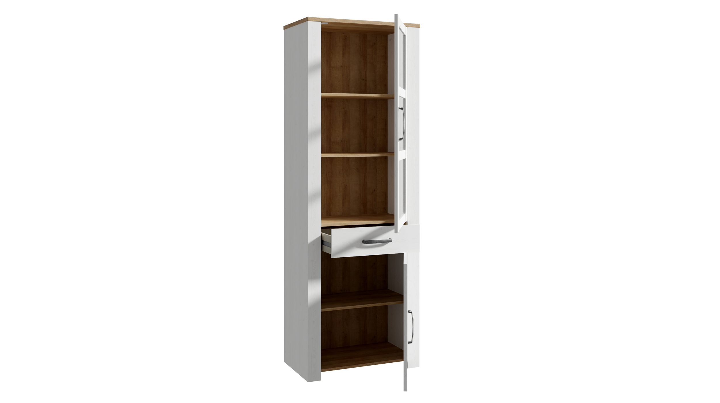 Vitrine mit Glastür Sibiu Lärche - Eiche - Breite 72 cm - BOHOL