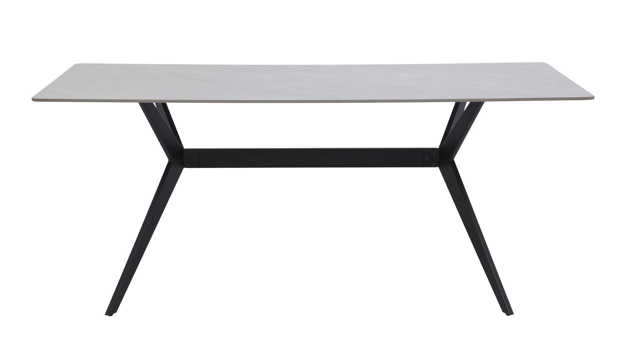 Esstisch 180 x 90 cm Marmoroptik grau - PACCINO