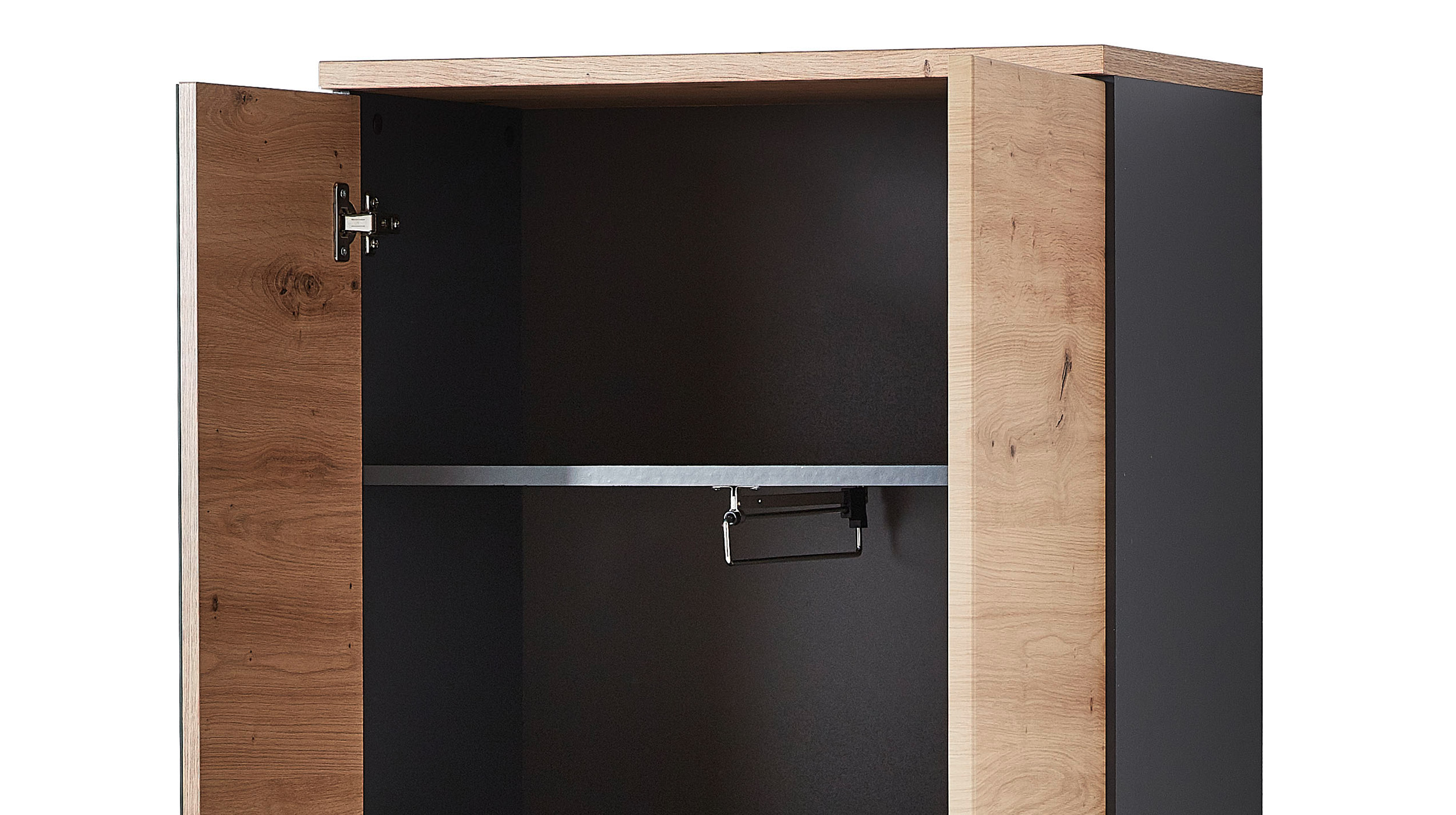 Garderobenschrank mit Spiegel Artisan Eiche 65 cm - MEMPHIS