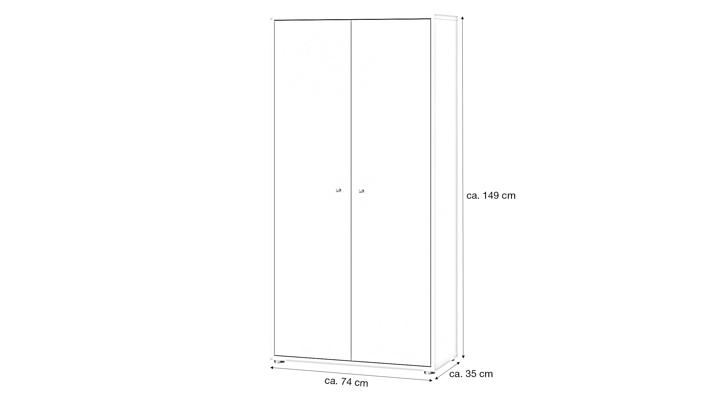Mehrzweckschrank weiß 74 x 35 cm - TEMPRA