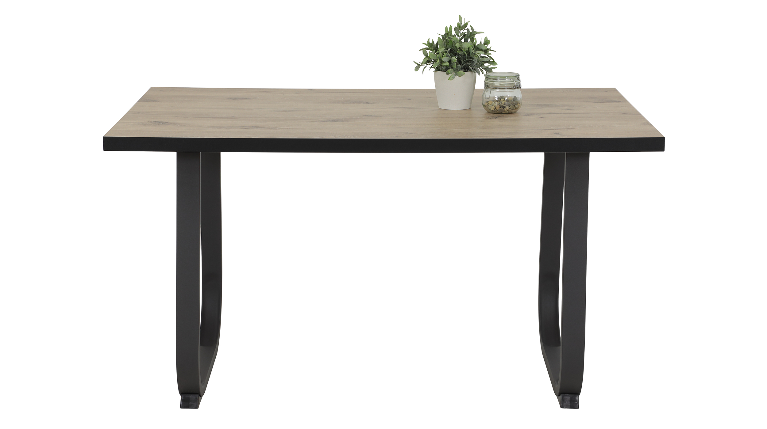 Esstisch 140 x 90 cm - Viking Oak Eiche - Metallkufen - LUISE