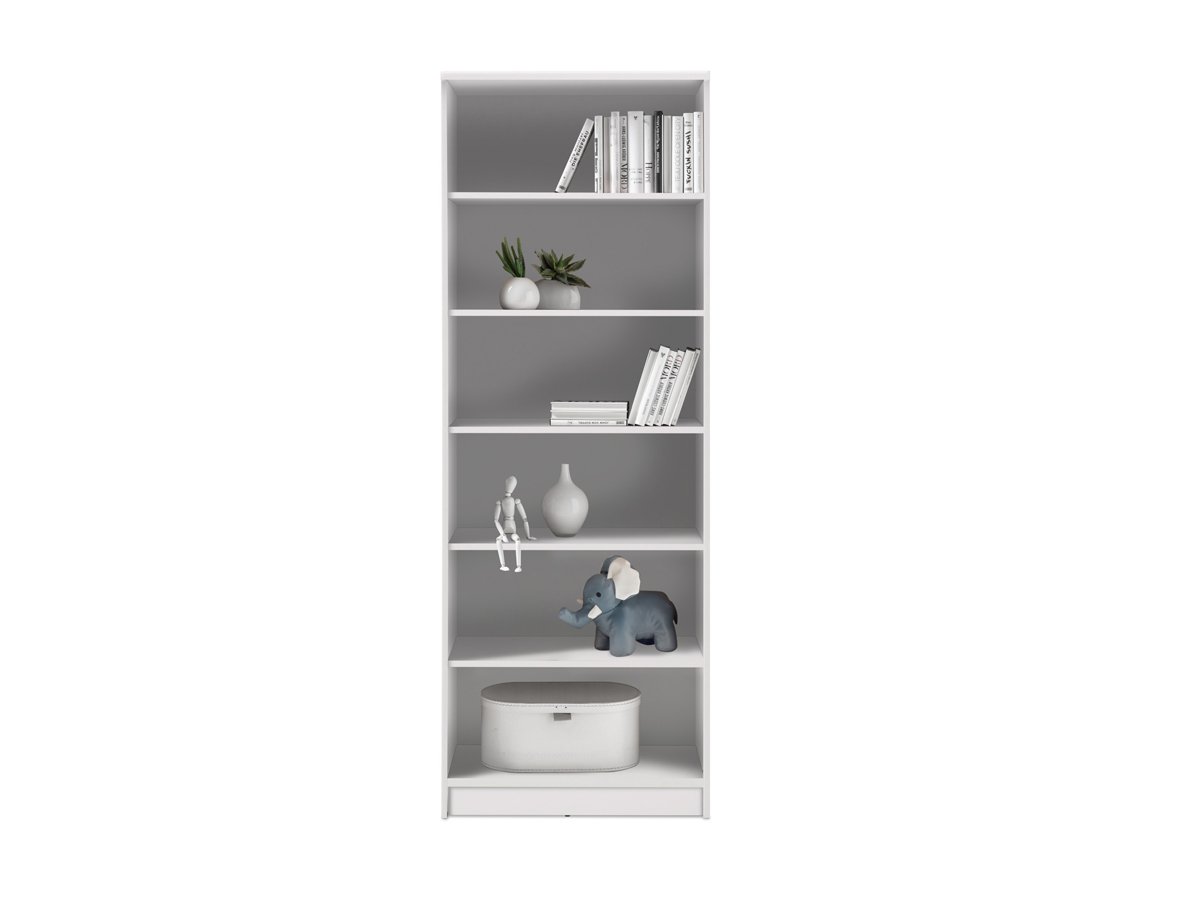 Bücherregal Standregal weiß 72 x 198 cm - 5 Einlegeböden - OPTIMUS