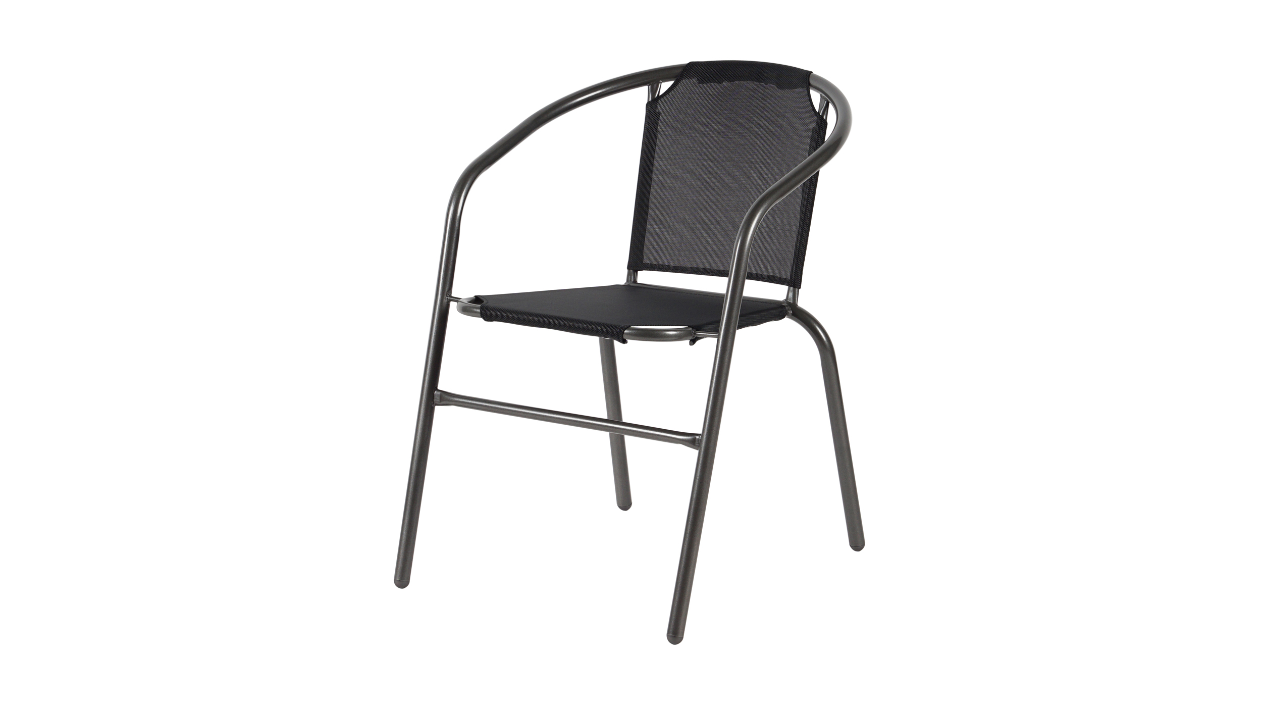 Gartenstuhl anthrazit 54 x 62 cm mit Armlehnen - stapelbar - ELENA