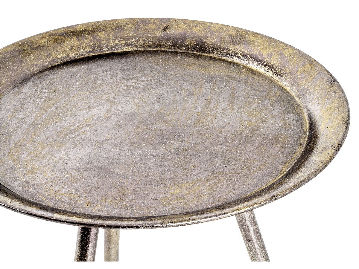 Beistelltisch bronze Metall - rund - 47 x 38 cm - HANS