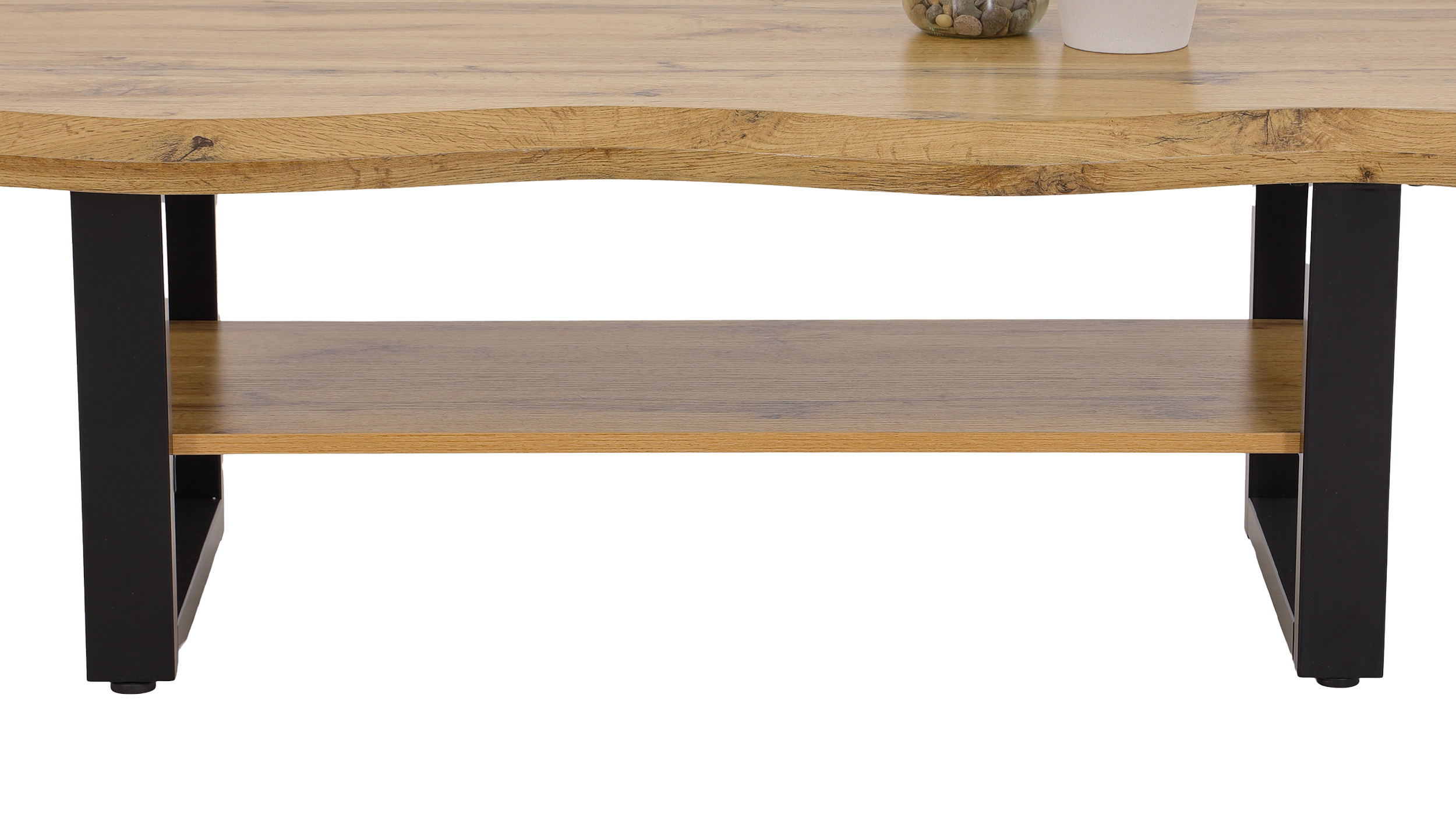 Couchtisch Baumkantentisch Wildeiche 110 x 60 cm - GABRION