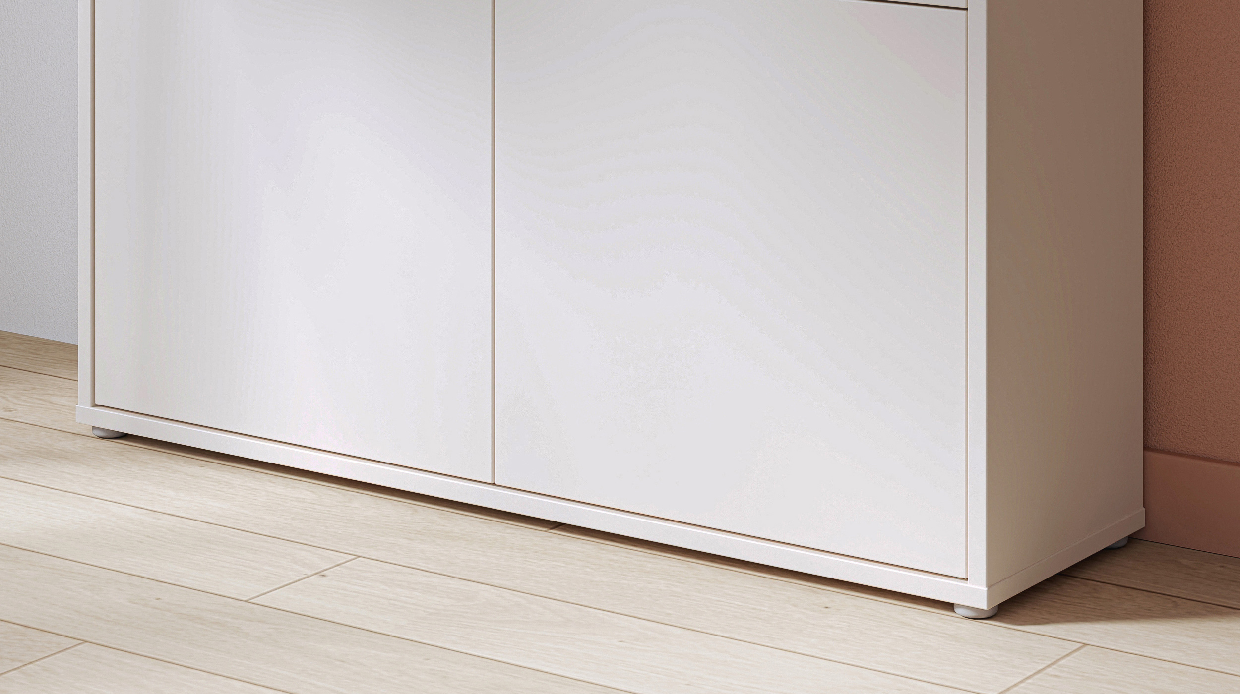 Kommode beige 124 x 35 cm 4-türig - ALICE SPRINGS
