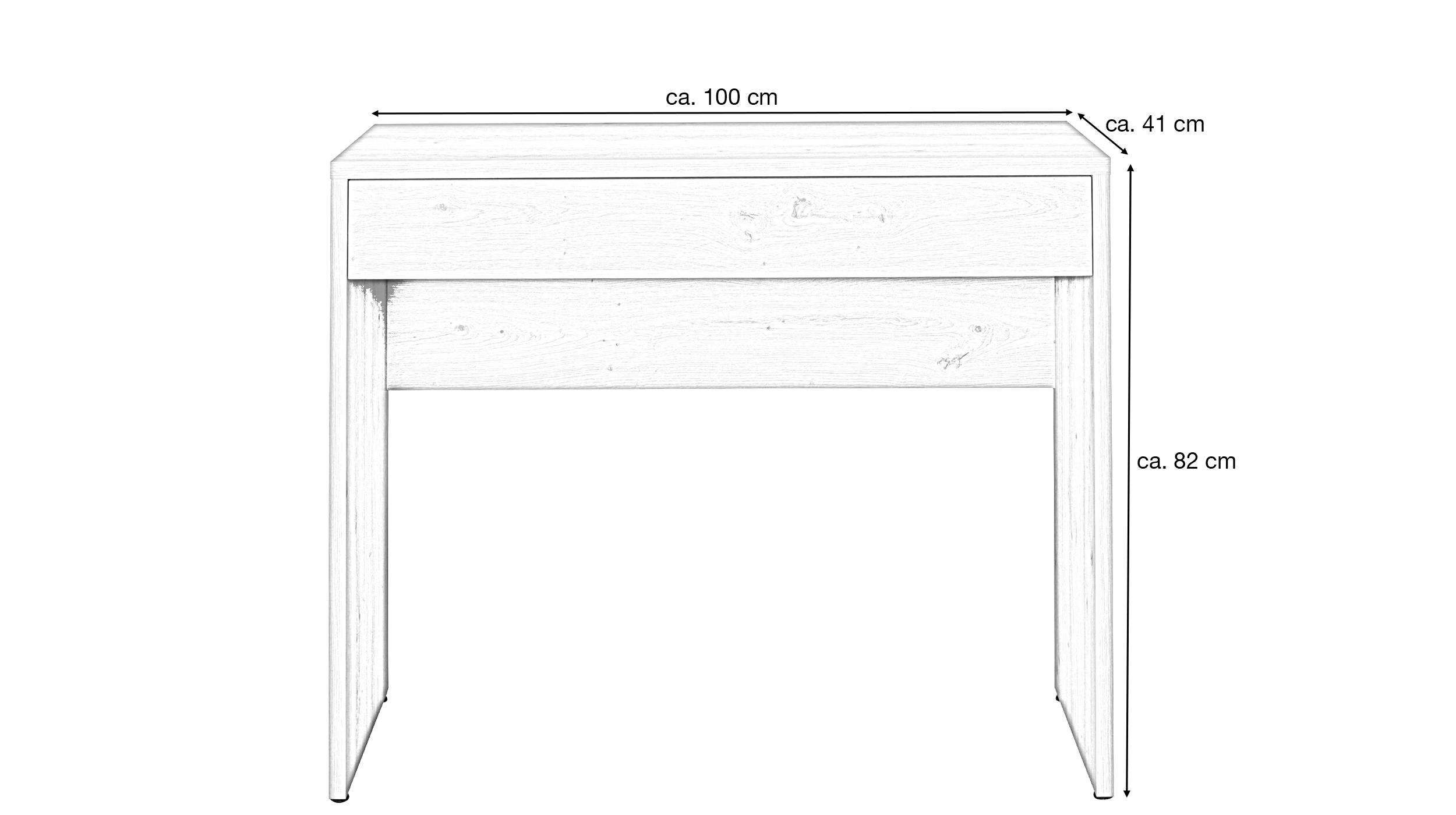 Schminktisch mit Schublade Artisan Eiche 100 cm - ESPRESSO