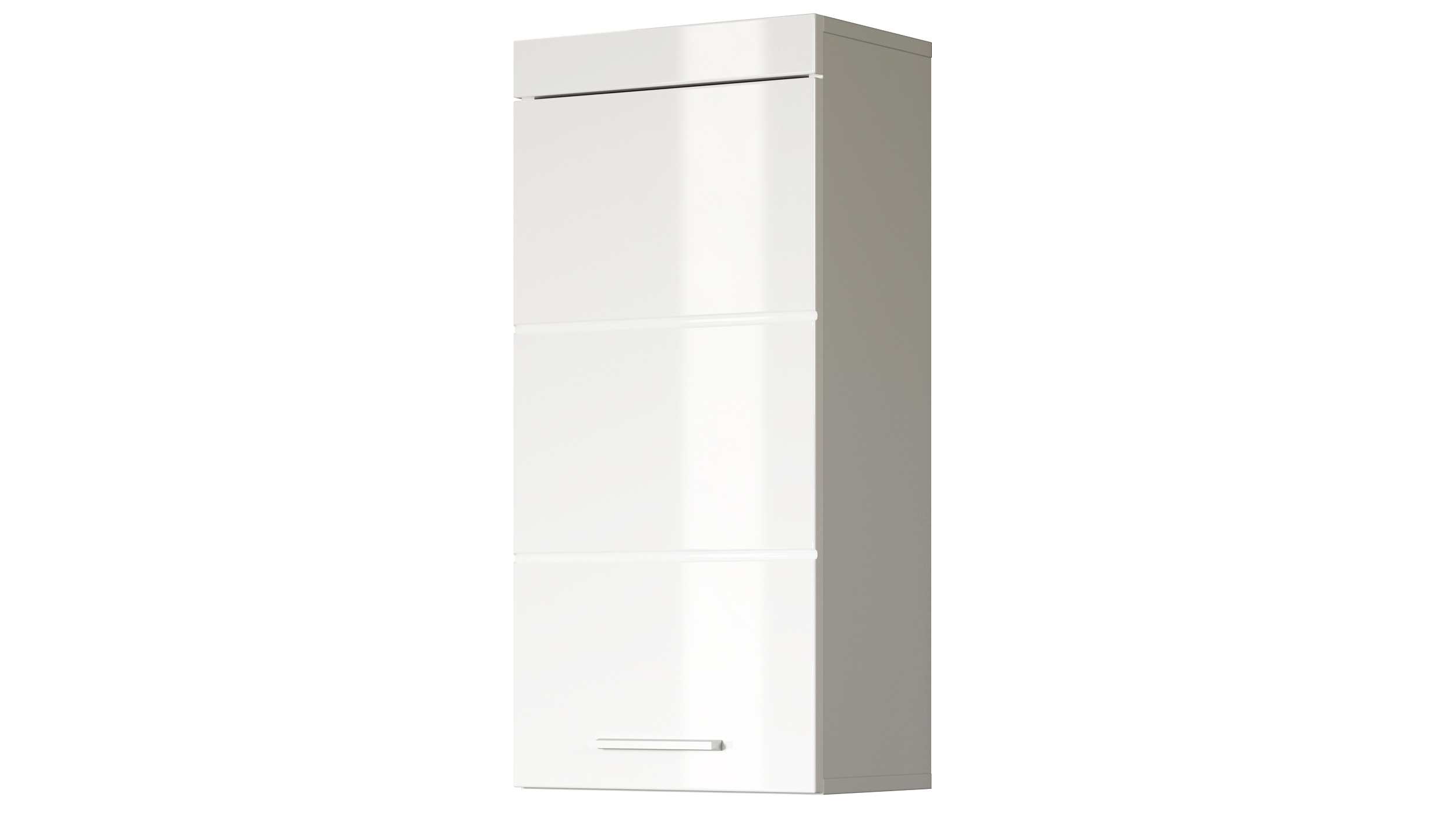 Bad Hängeschrank weiß hochglanz Breite 37 cm - AMANDA
