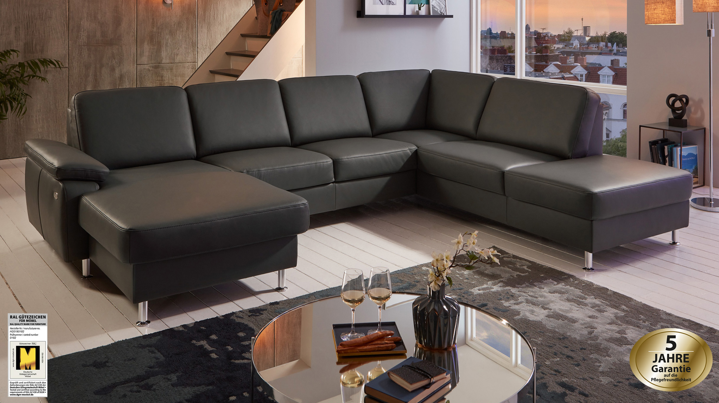 Couchliebe® Wohnlandschaft planbar - anthrazit - Basis Version - MARTINA