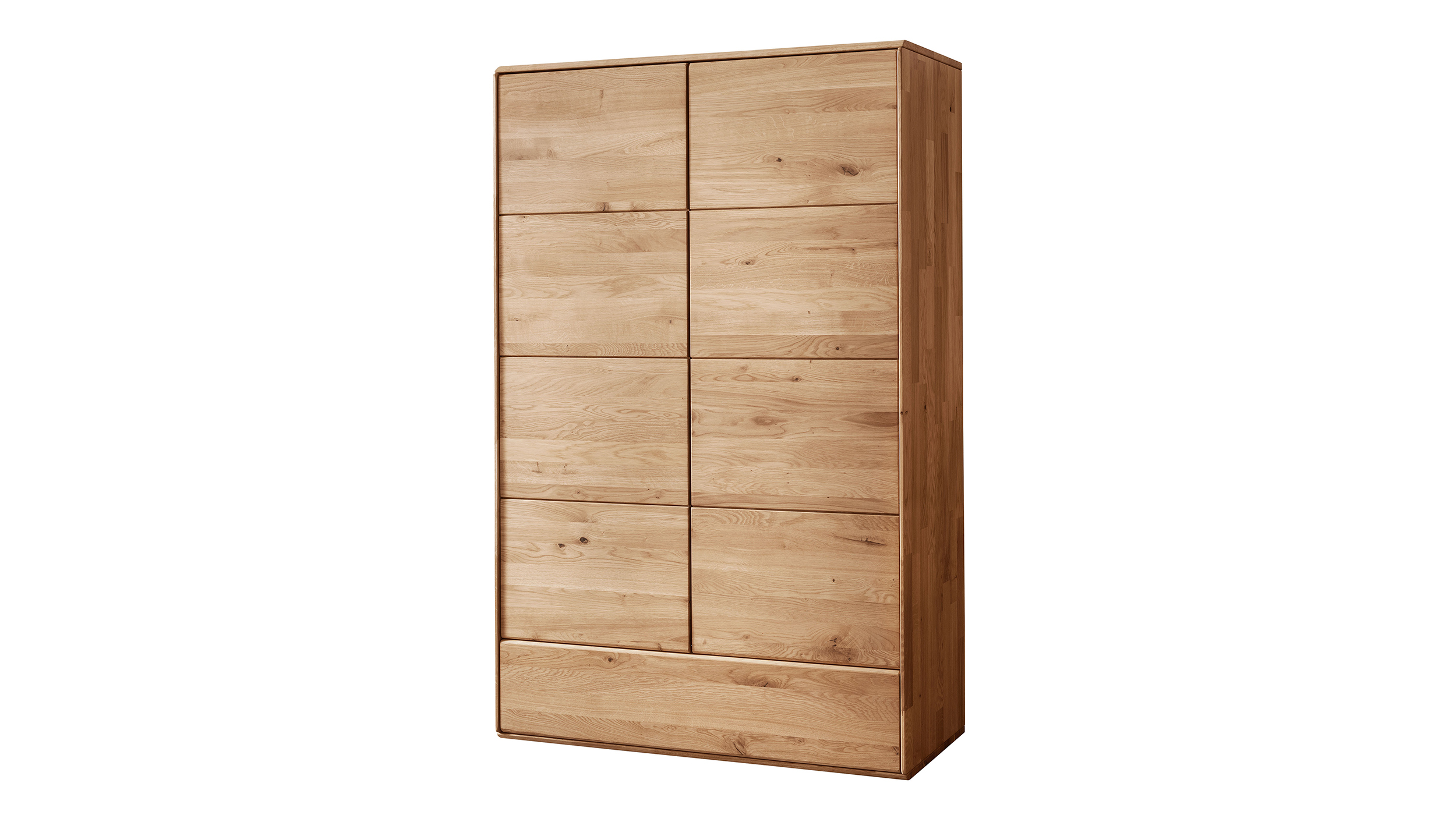 Highboard mit Schublade Wildeiche massiv geölt 100 cm - SKOV
