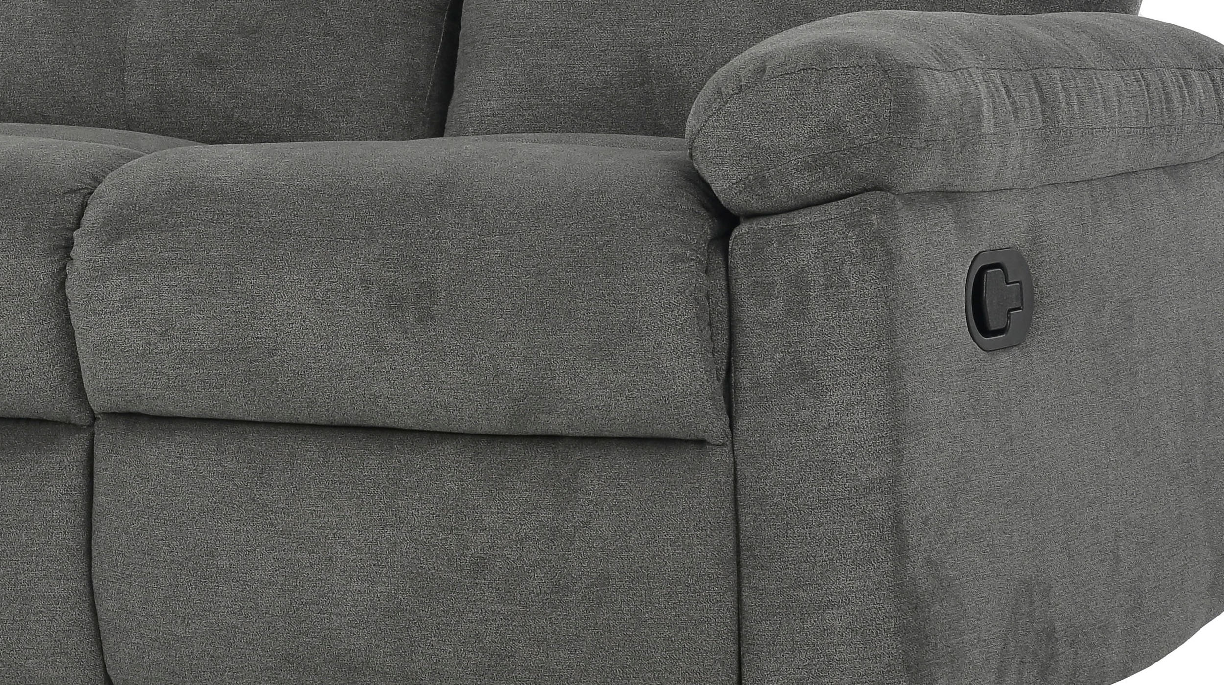 Einzelsofa Microfaser grau 189 cm - Relaxfunktion - RIVERA