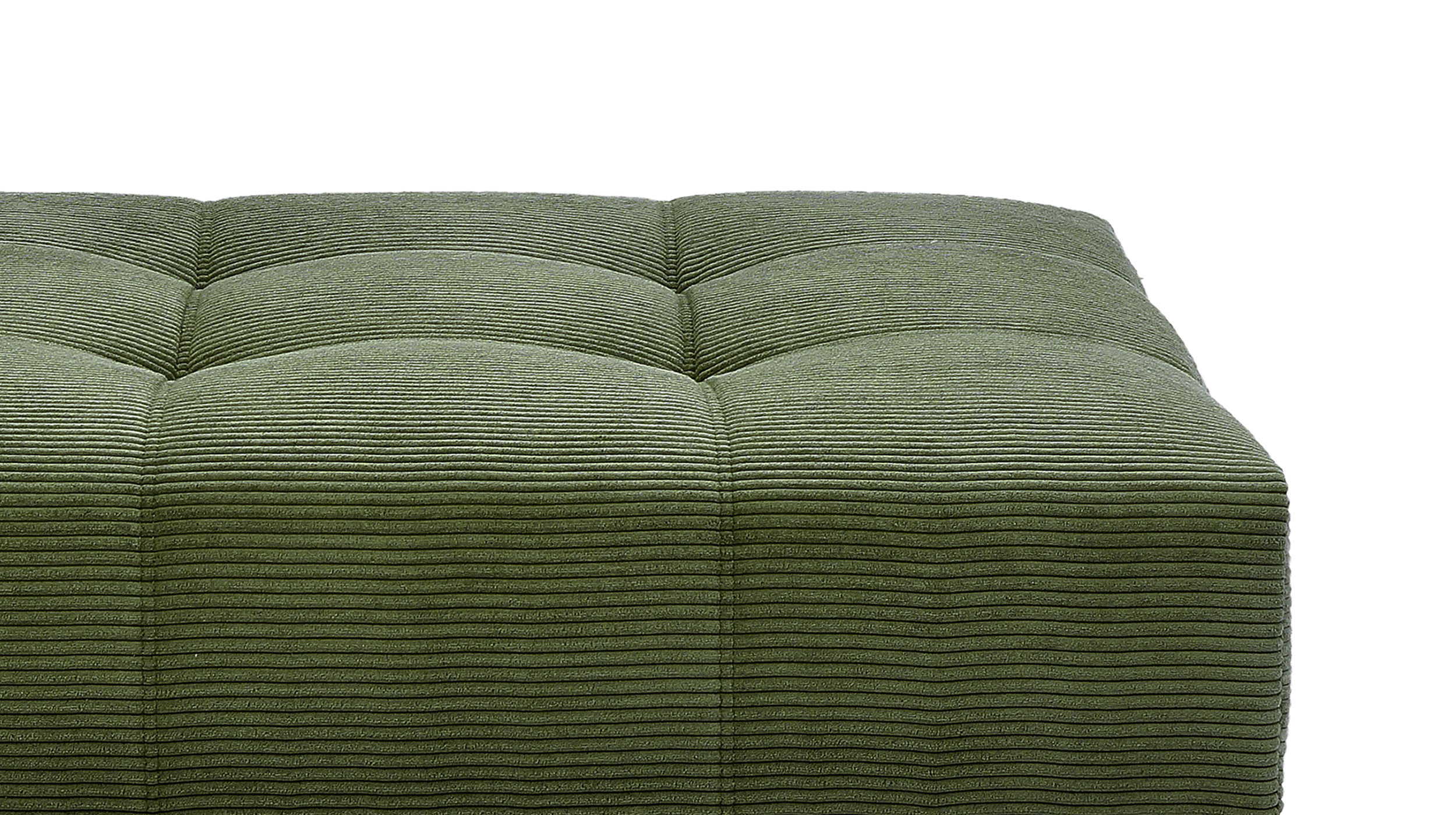 Hocker Sitzhocker 126 x 125 cm Cord grün - JANNI