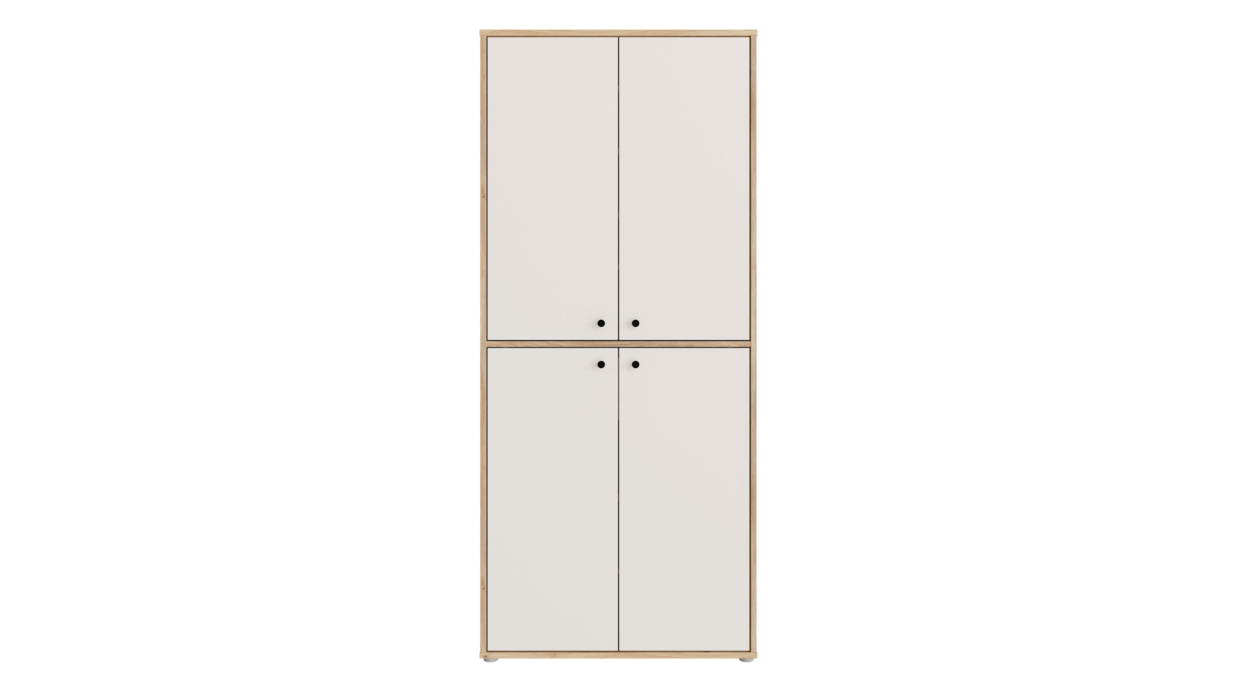 Schuhschrank weiß Artisan Eiche 84 x 191 cm - KENDRAY