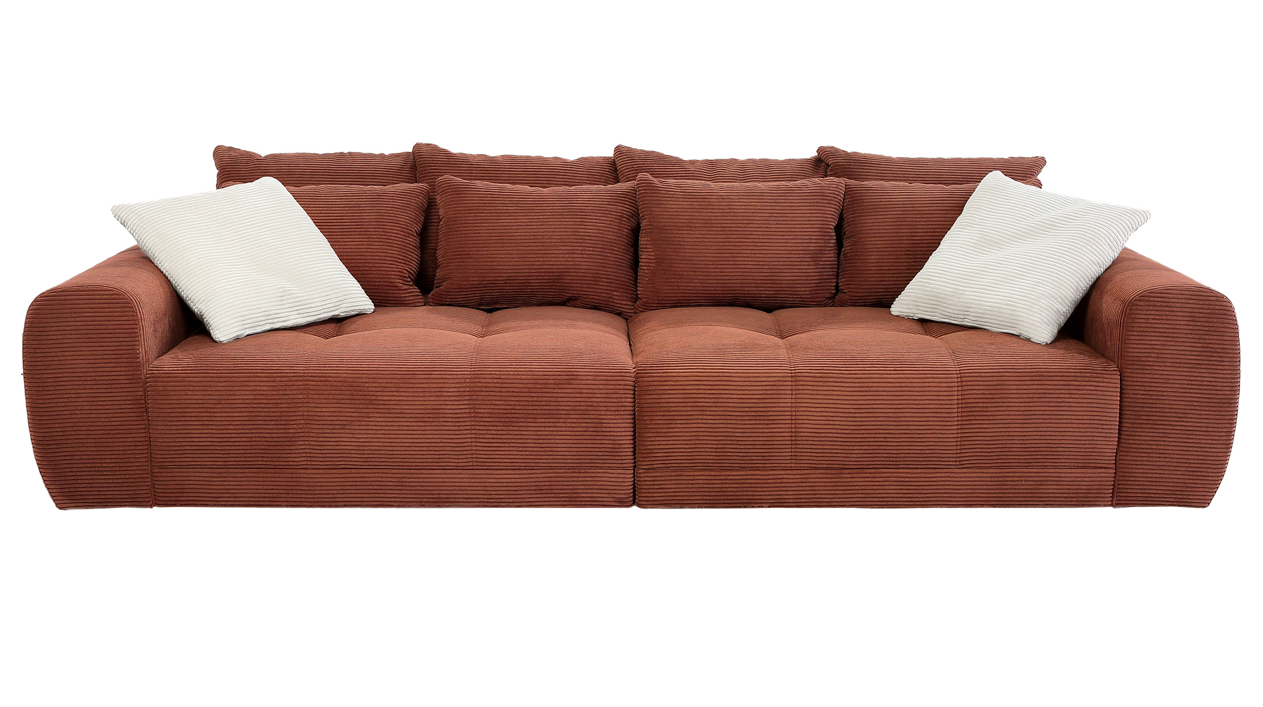 Big Sofa Cord rost - 308 cm - Federkern - JANNI
