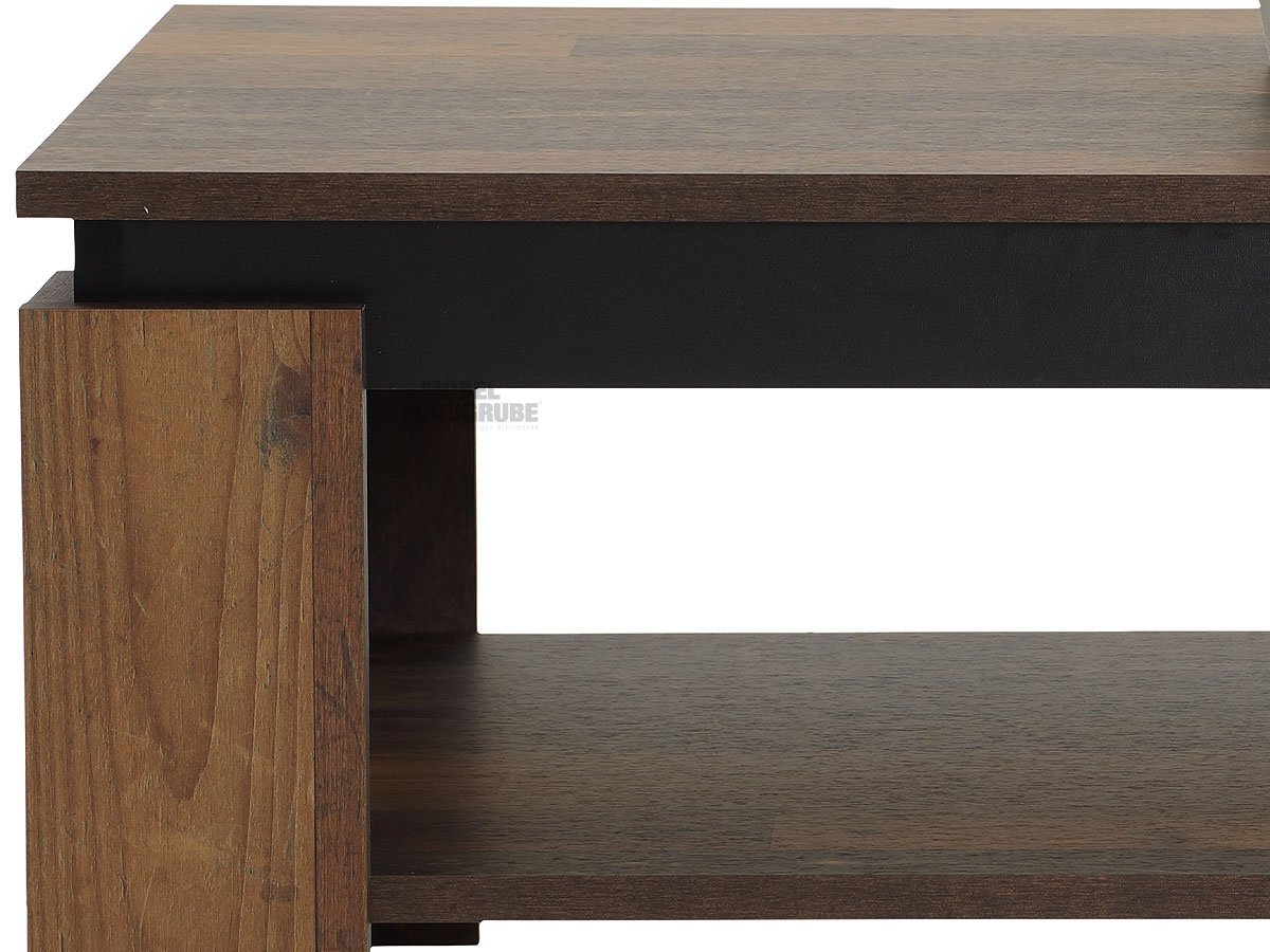 Couchtisch Old Wood - schwarz 90 x 60 cm - TIM