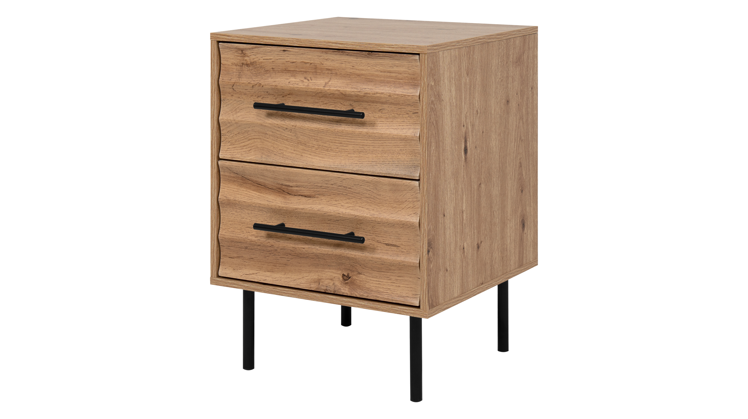 Nachttisch Artisan Eiche 40 x 39 cm - 2 Schubladen - FALUN