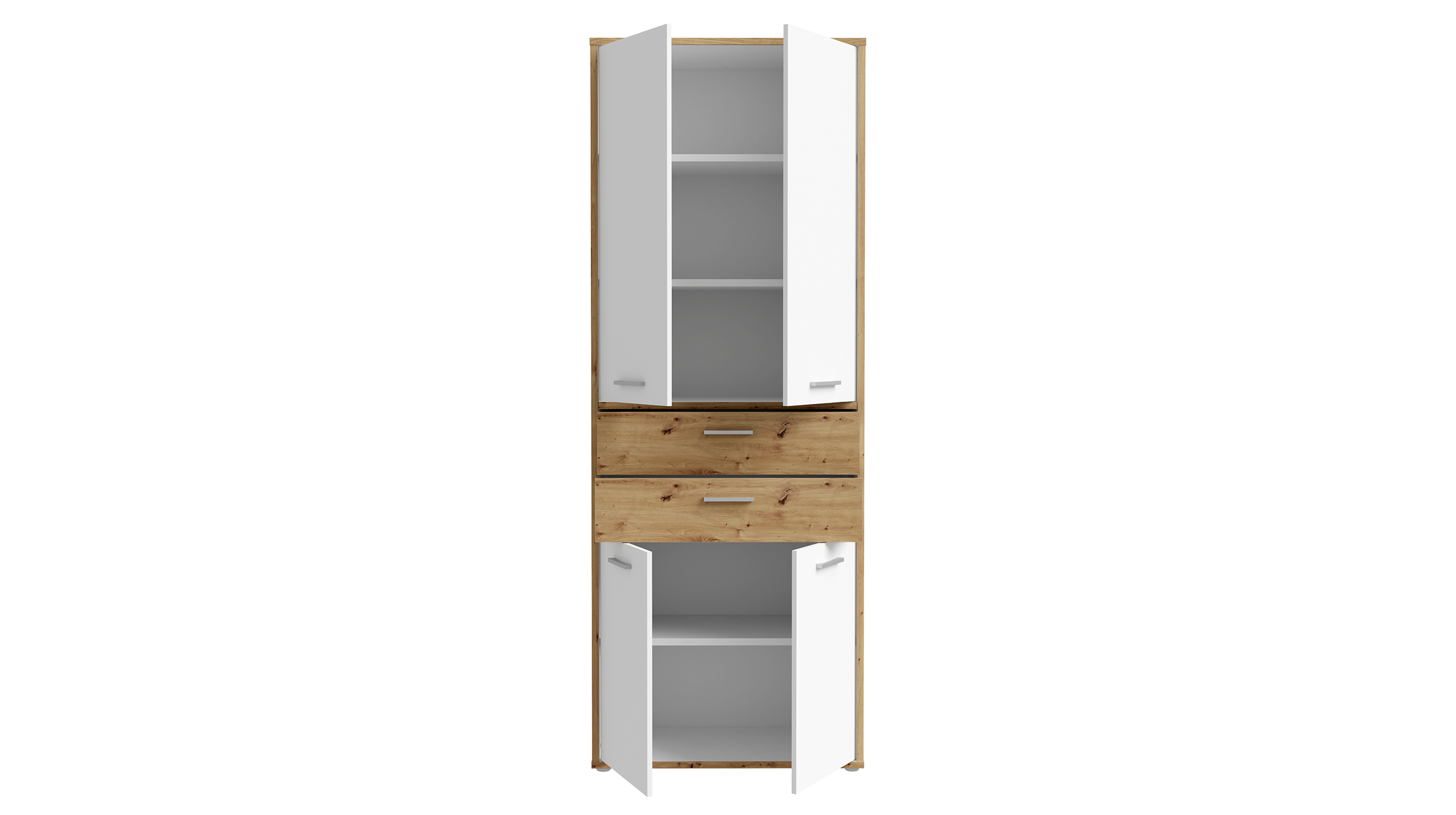 Mehrzweckschrank weiß - Artisan Eiche 85 x 226 cm - KEFLAVIK