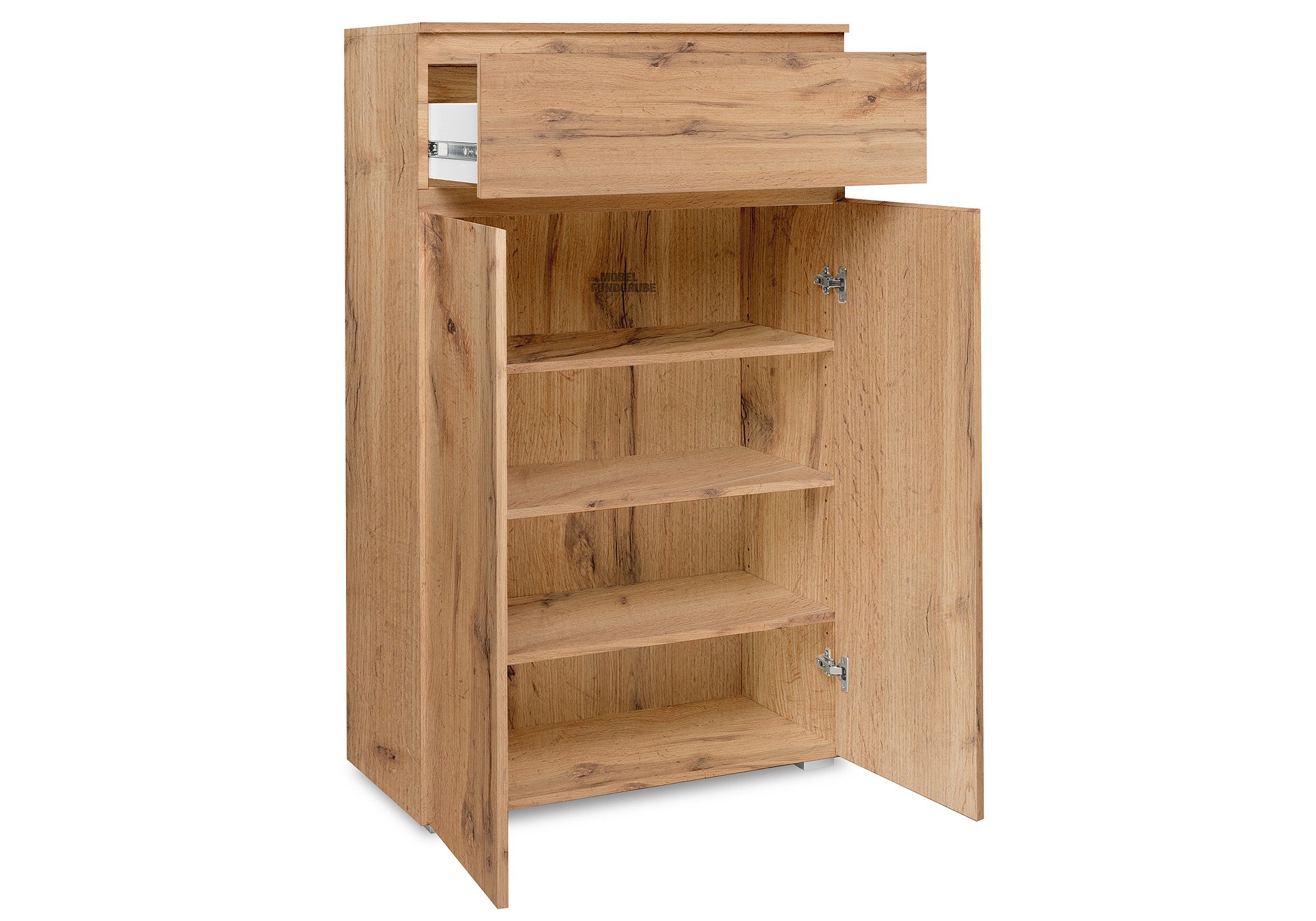 Kommode Honig Eiche 1 Schublade 2 Türen - 80 cm - IMAGE
