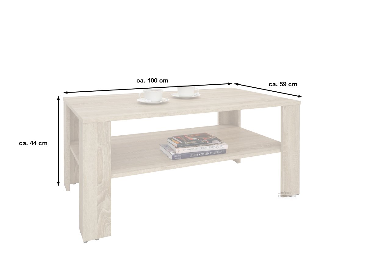 Couchtisch Sonoma Eiche 100 x 59 cm - VENTA