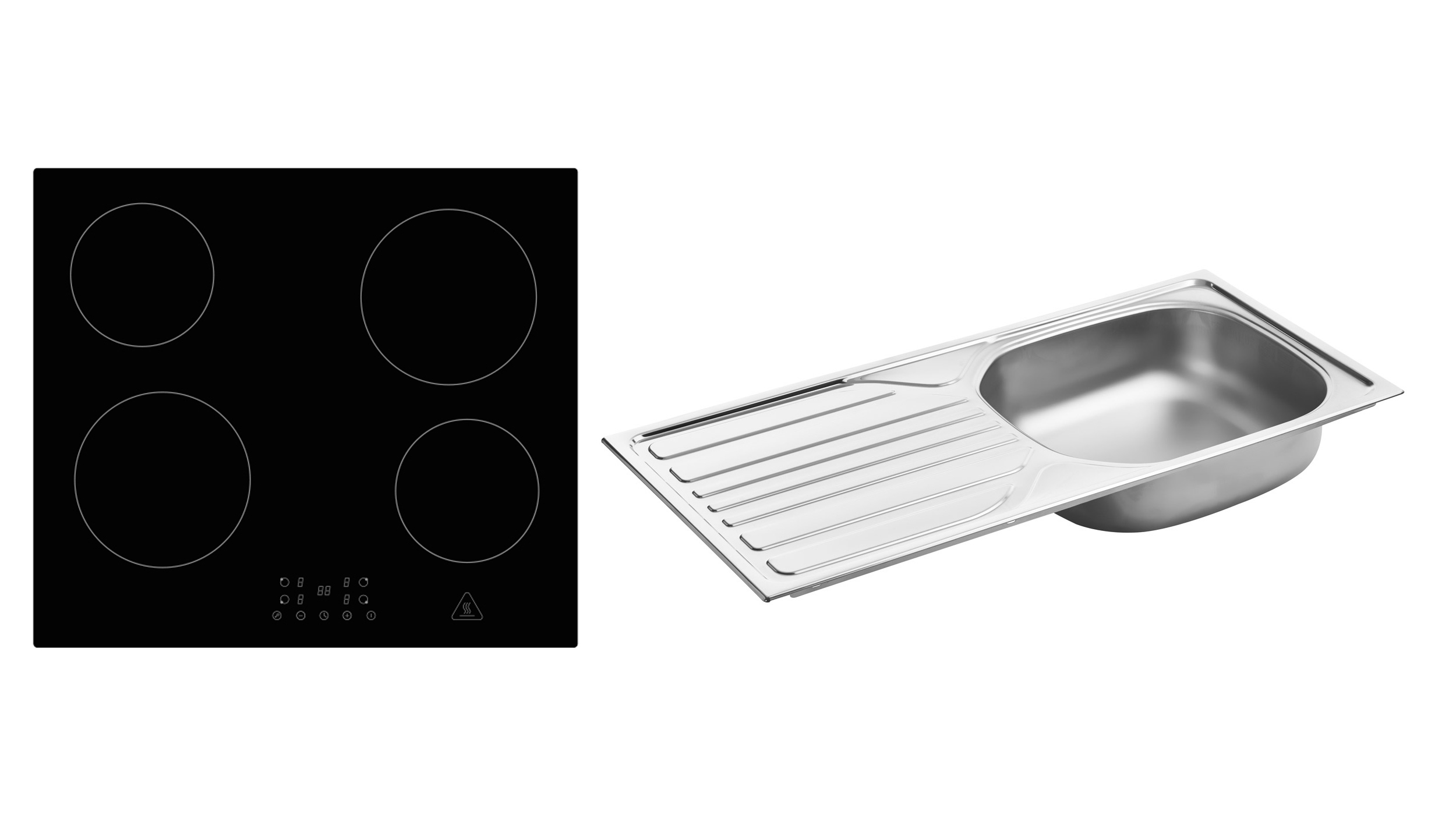 Küchenzeile - Kashmirgrau matt - 336 cm - inkl. Elektrogeräten - TROJA