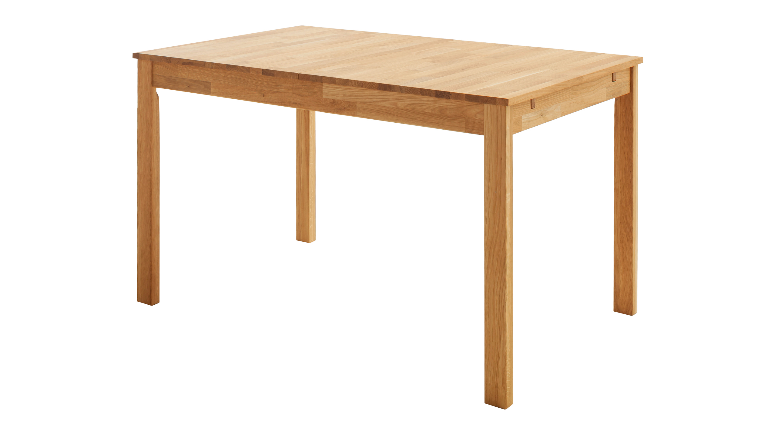 Esstisch 125 cm ausziehbar 165 cm Wildeiche massiv geölt - BASCO