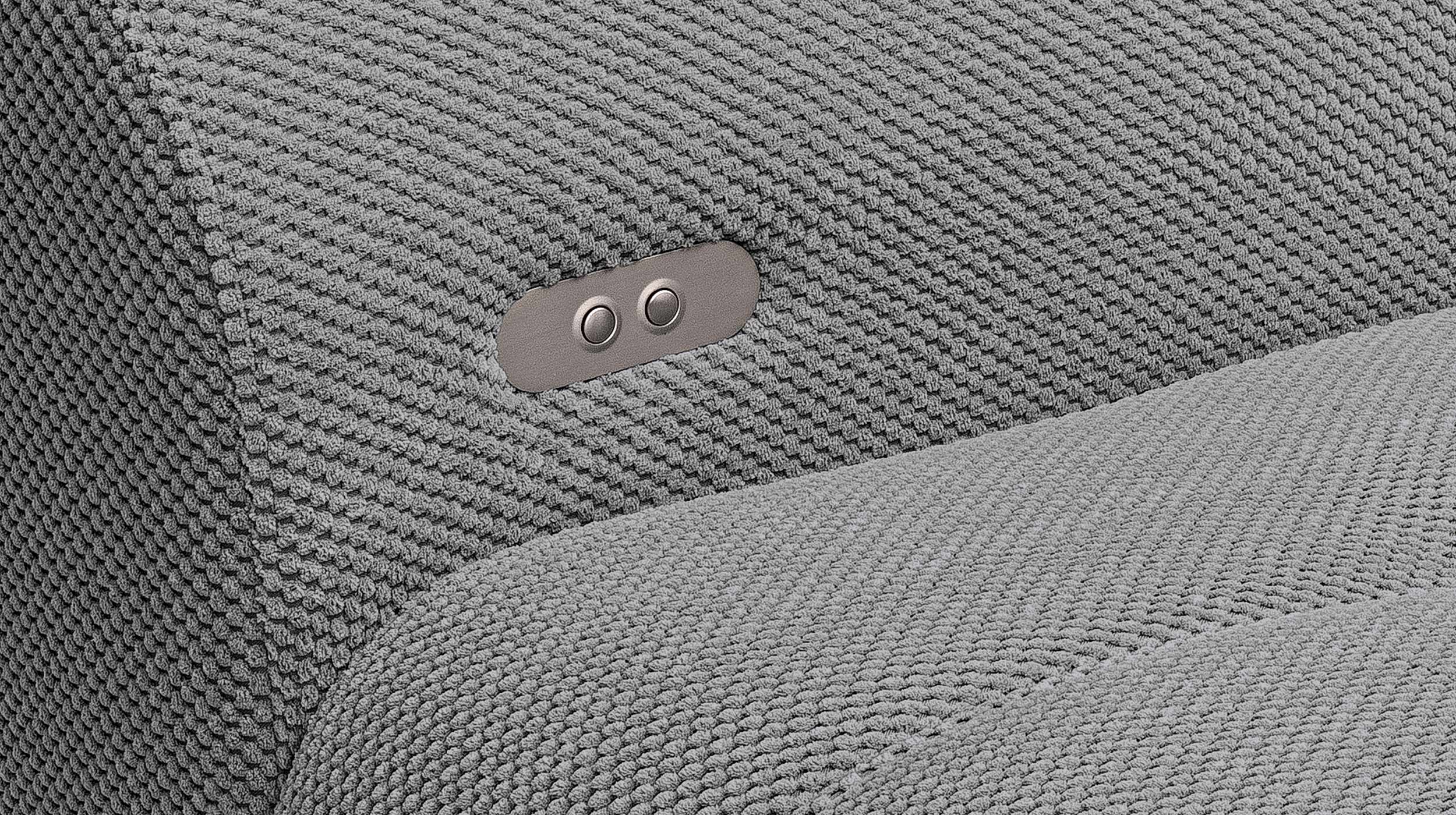 Ecksofa grau ausziehbar - Sitztiefenverstellung 287 cm - GARAY