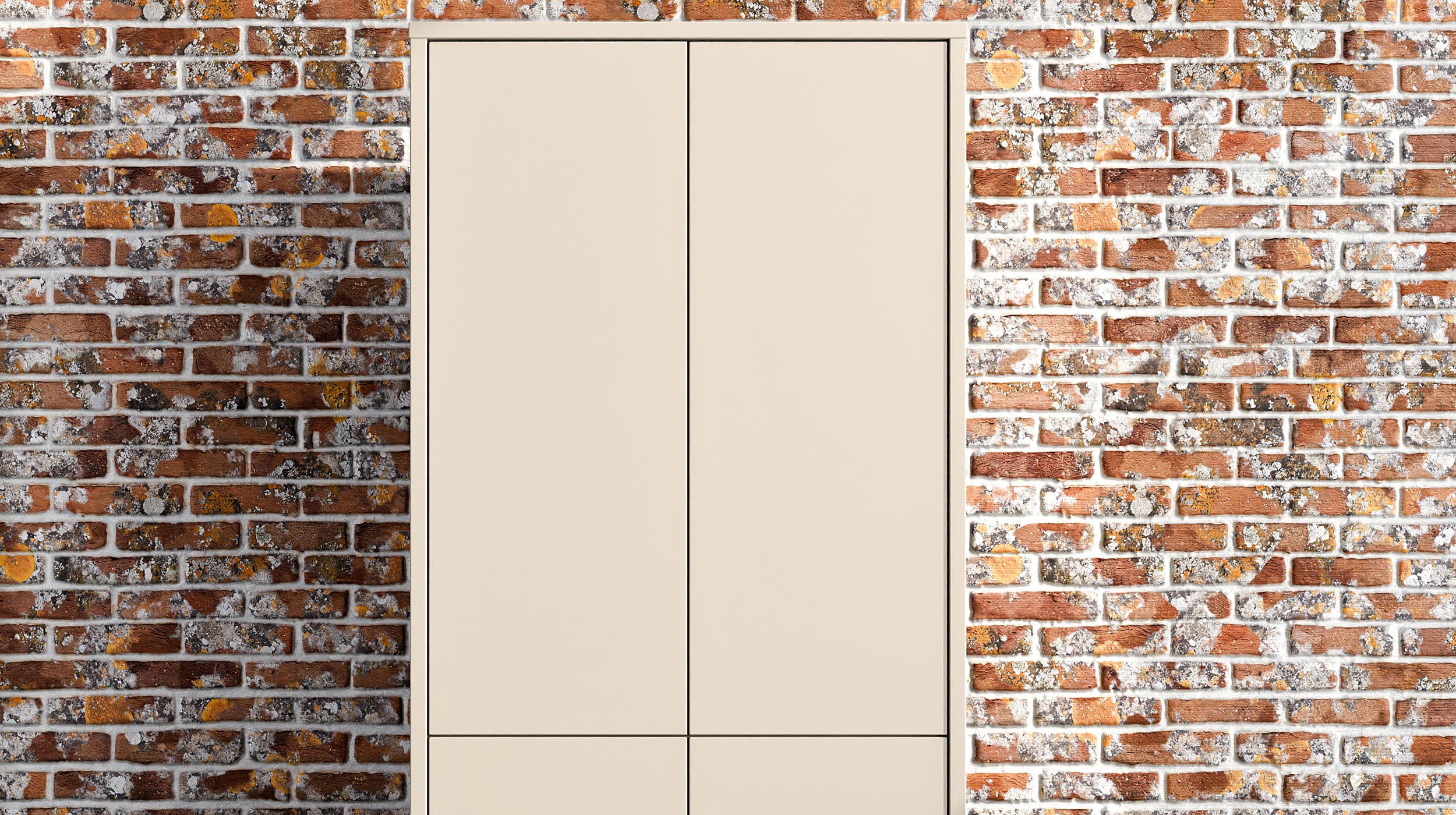 Schuhschrank beige 75 x 192 cm 2-türig - ALICE SPRINGS