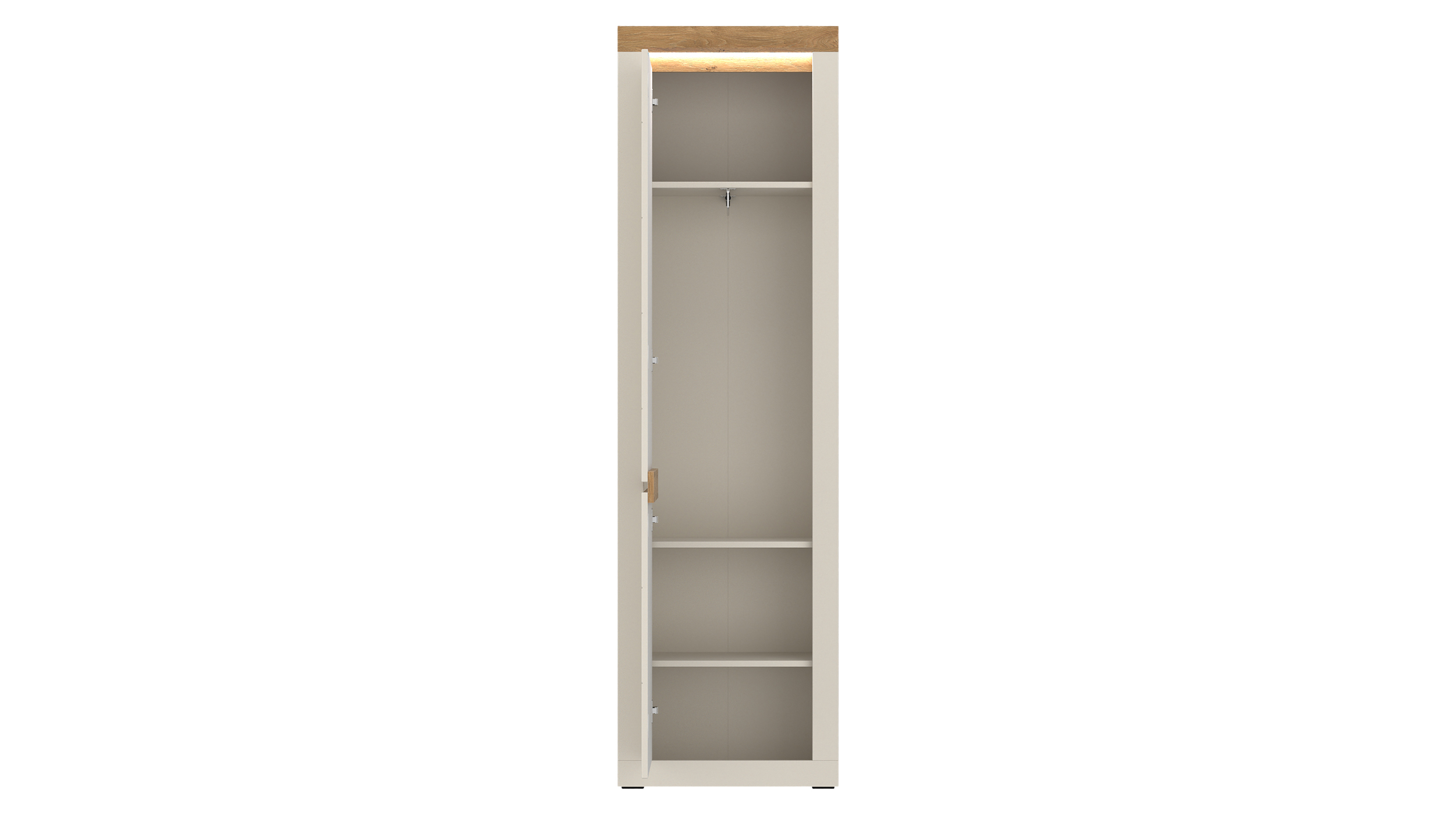 Garderobenschrank beige Stone Eiche - 205 cm - NAXXAR
