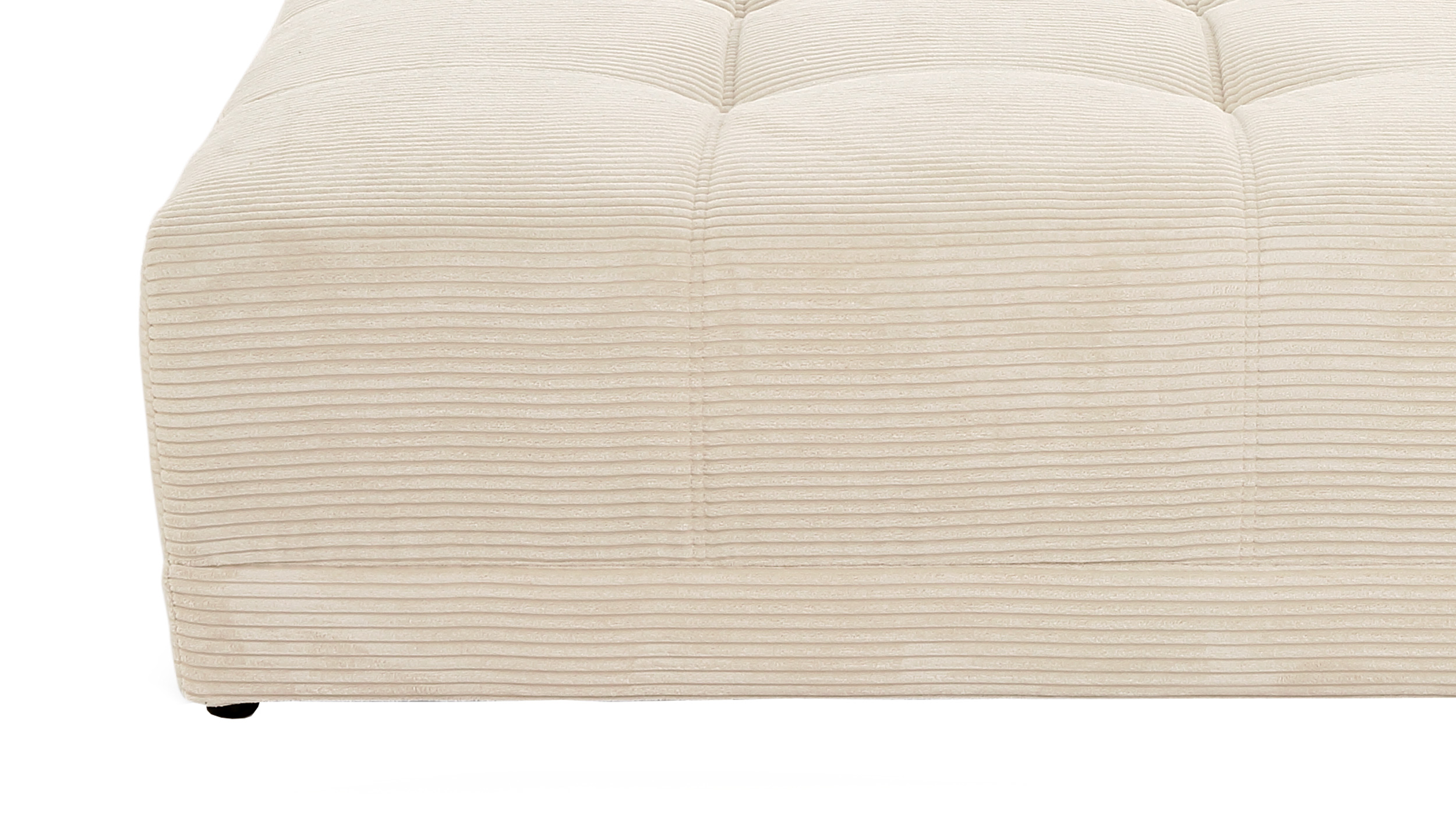 Hocker Sitzhocker 126 x 125 cm Cord beige - JANNI