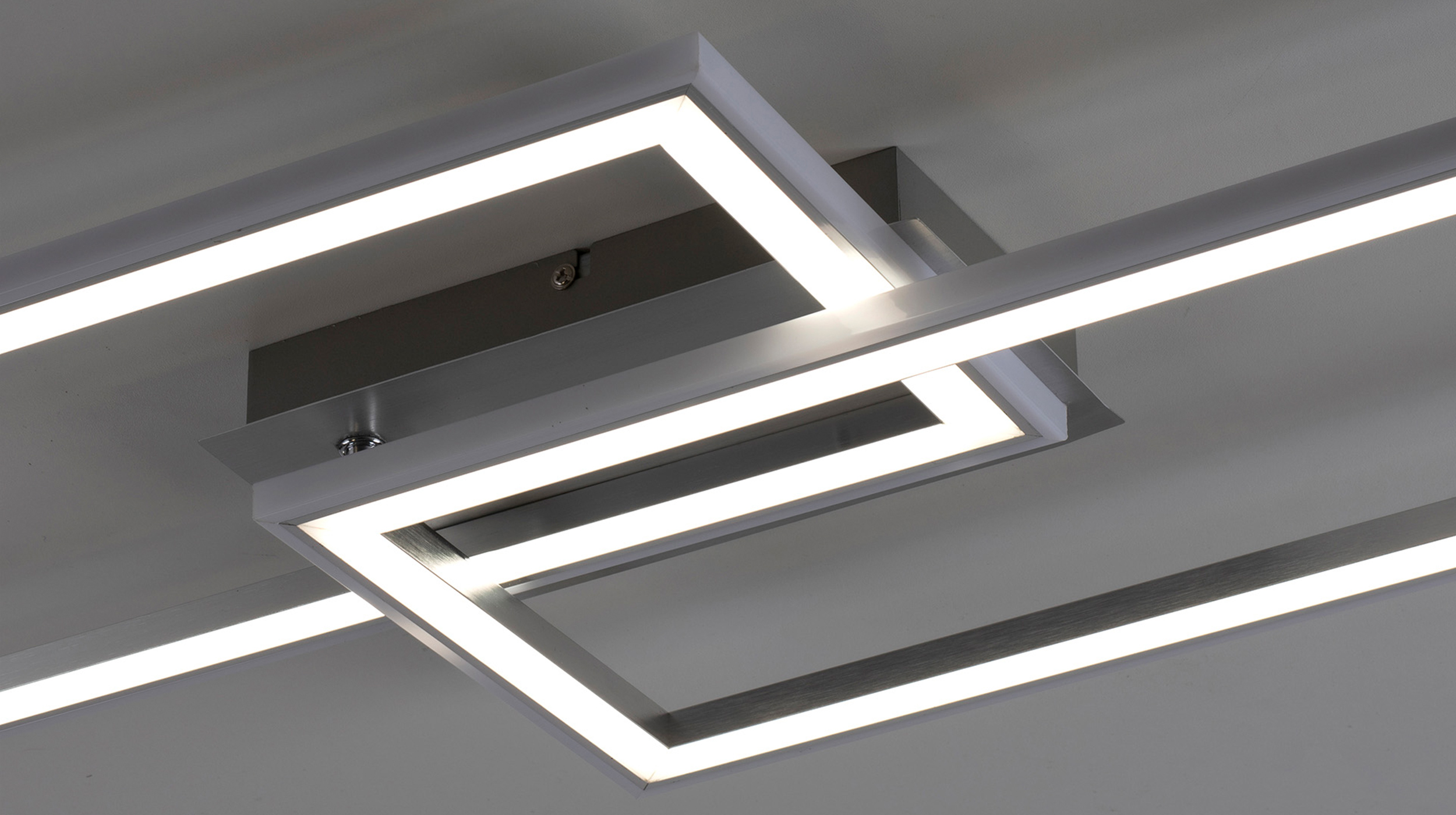 Deckenleuchte LED stahlfarben 121 cm mit RGB-Farbwechsel - FELIX