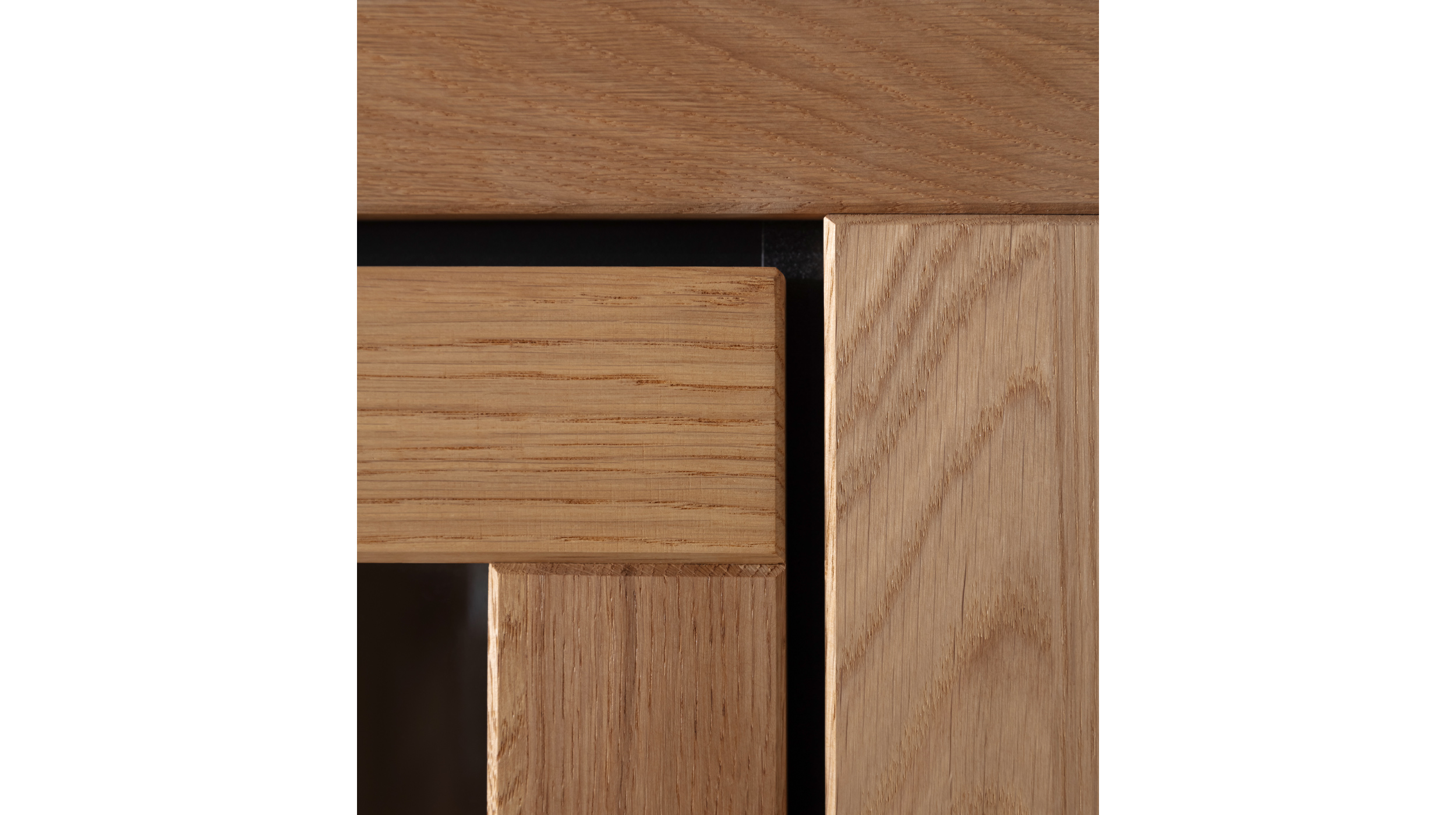 Vitrine mit Glastür Wildeiche teilmassiv geölt Breite 72 cm - GRENO