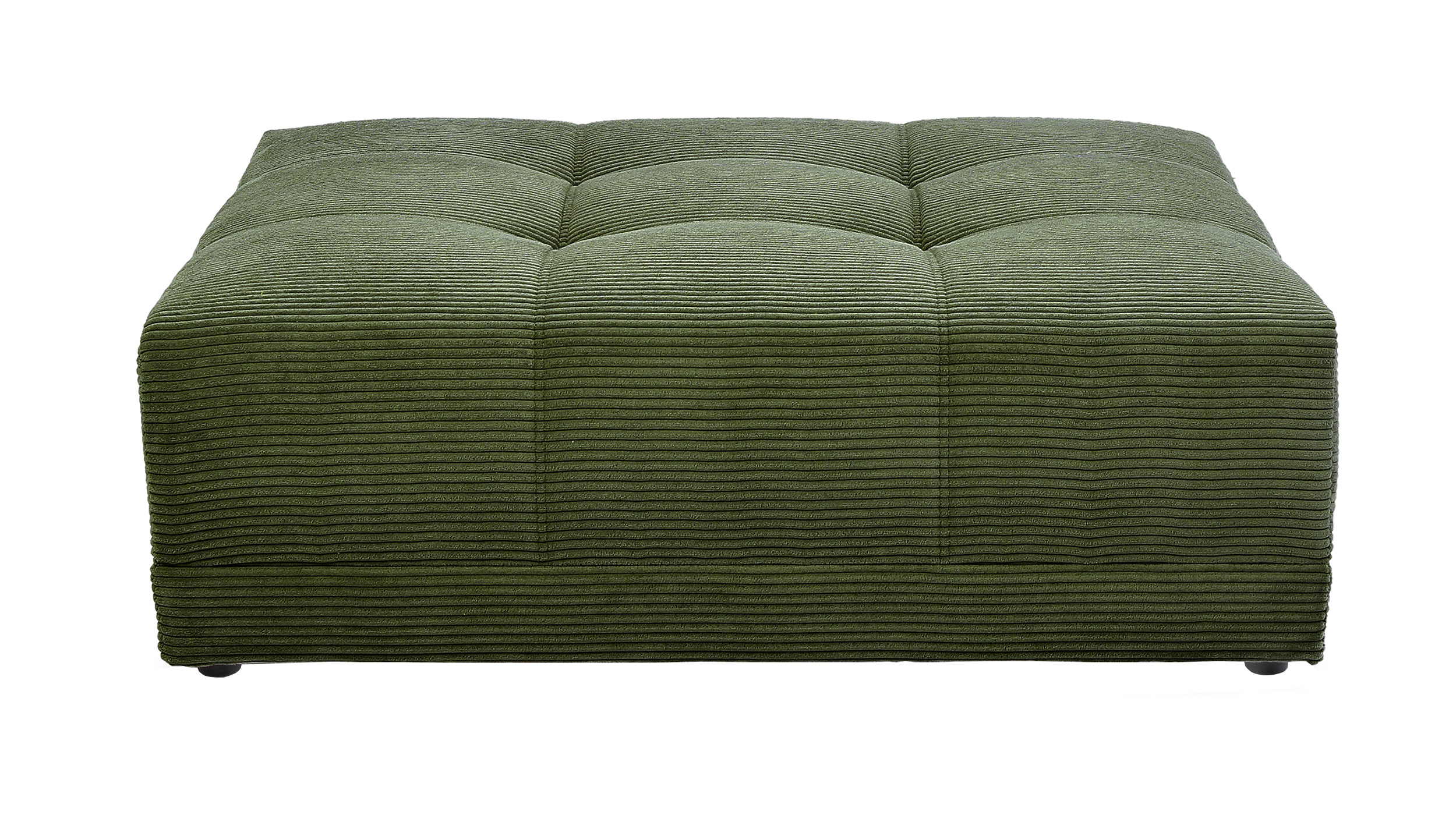 Hocker Sitzhocker 126 x 125 cm Cord grün - JANNI