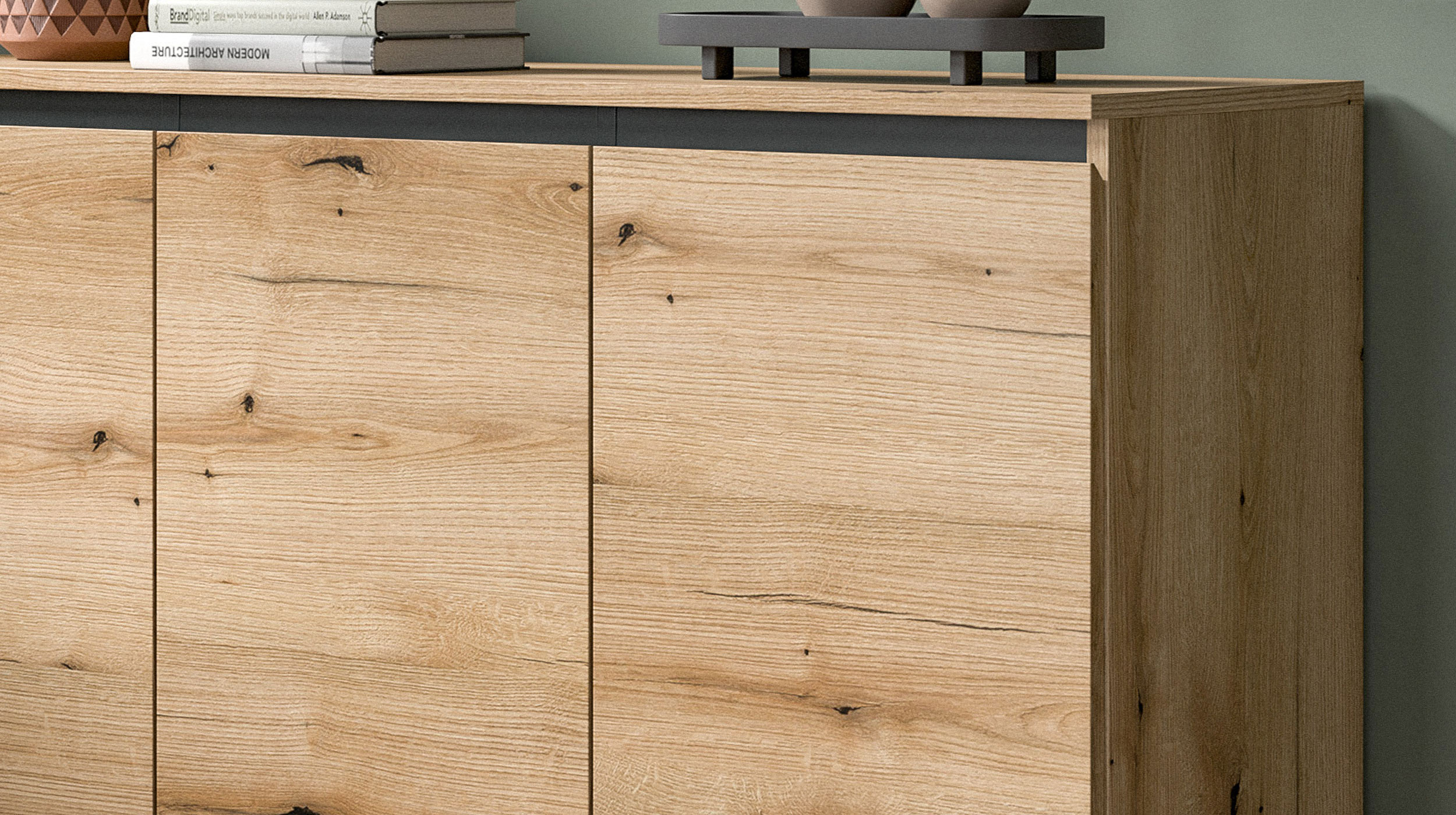 Kommode Evoke Eiche 120 x 36 cm - TOMASA