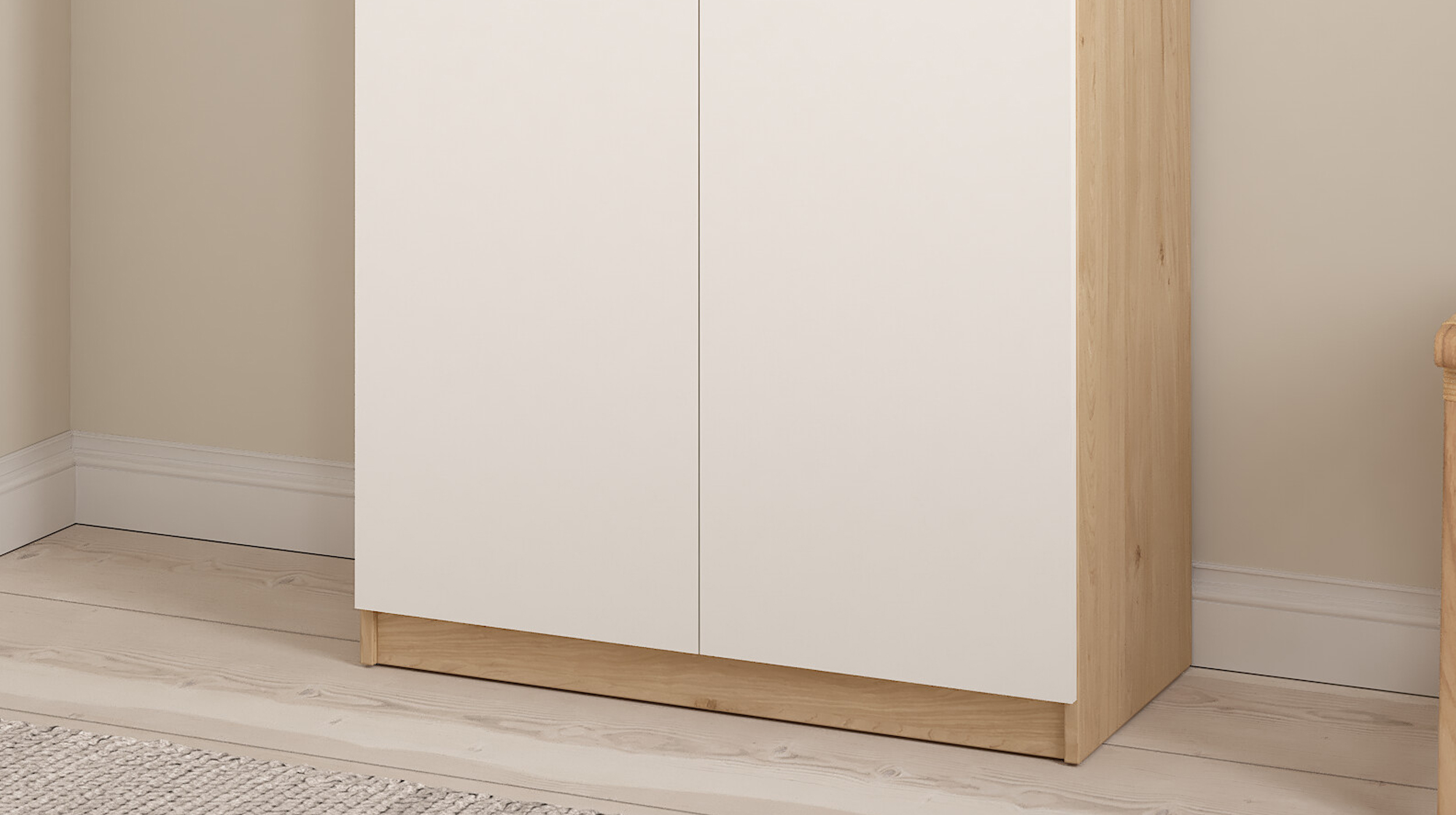 Schuhschrank Jackson Hickory weiß 80 x 192 cm - NAIA