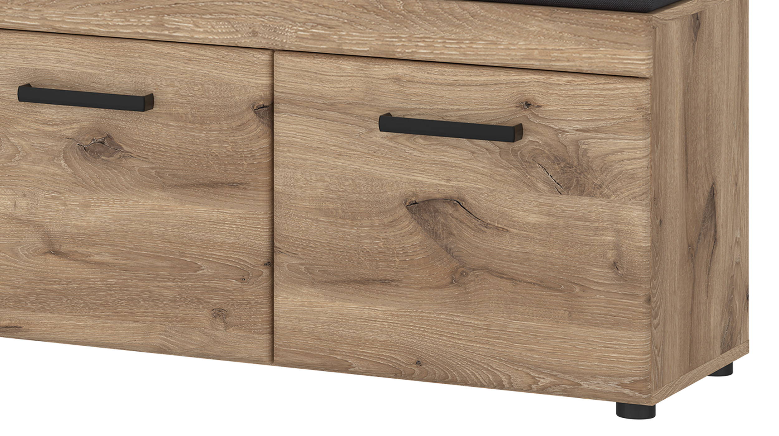 Garderobenbank Viking Eiche - grau 93 cm - GRANO