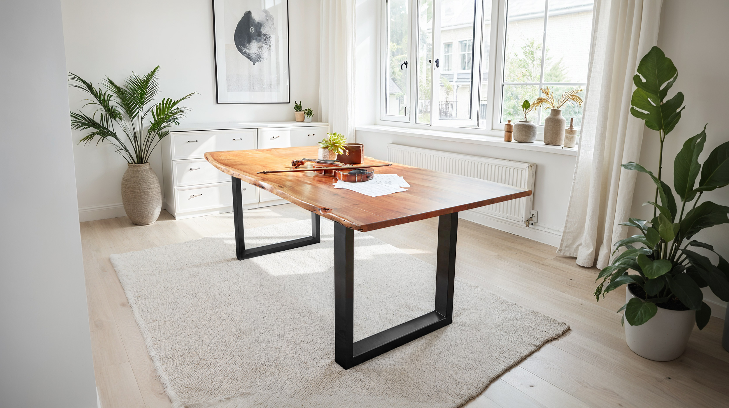 Esstisch Baumkantentisch 120 x 80 cm massive Akazie - AGRA