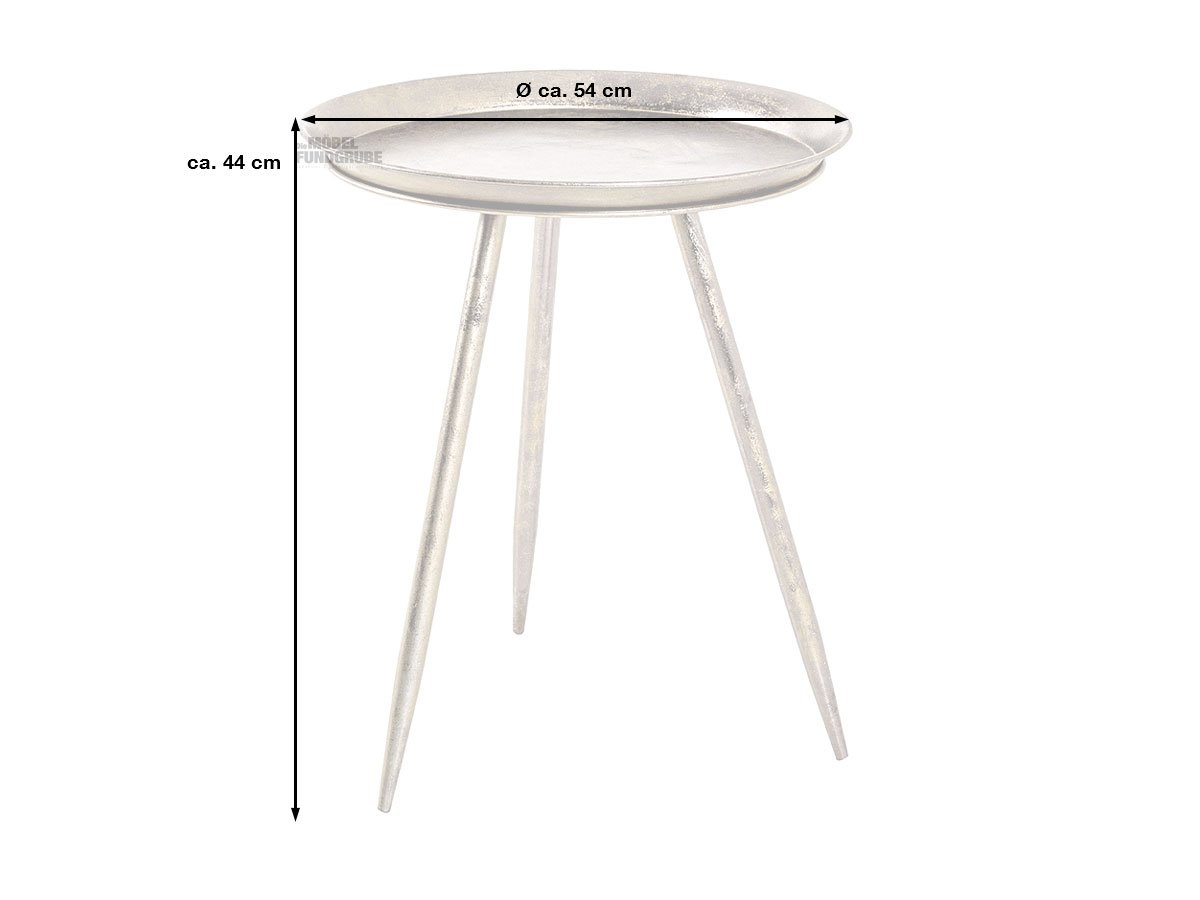 Beistelltisch bronze Metall - rund - 54 x 44 cm - HANS