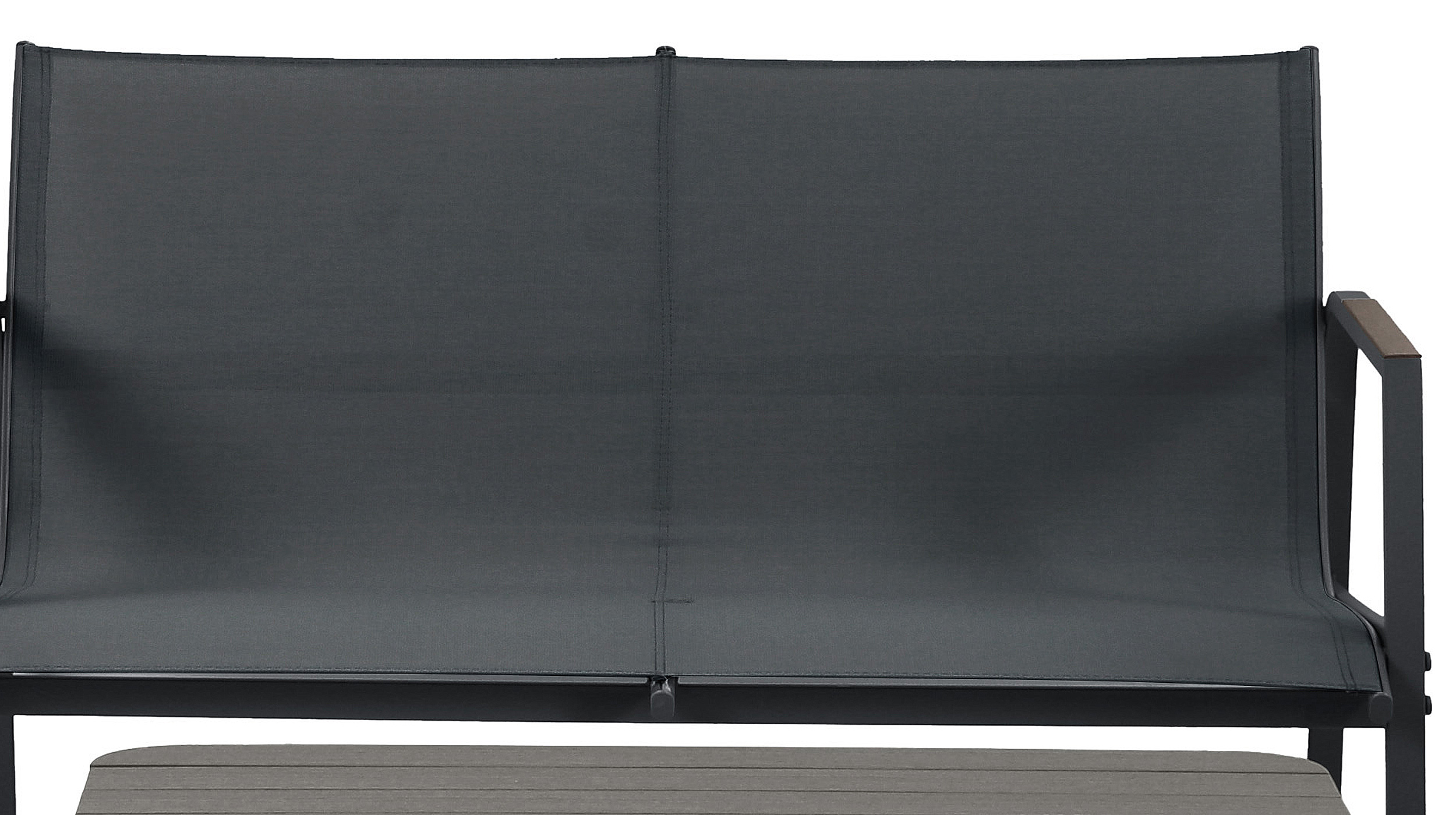 Gartenmöbel Set 4-teilig schwarz Gartentisch 85 x 44 cm - LENI