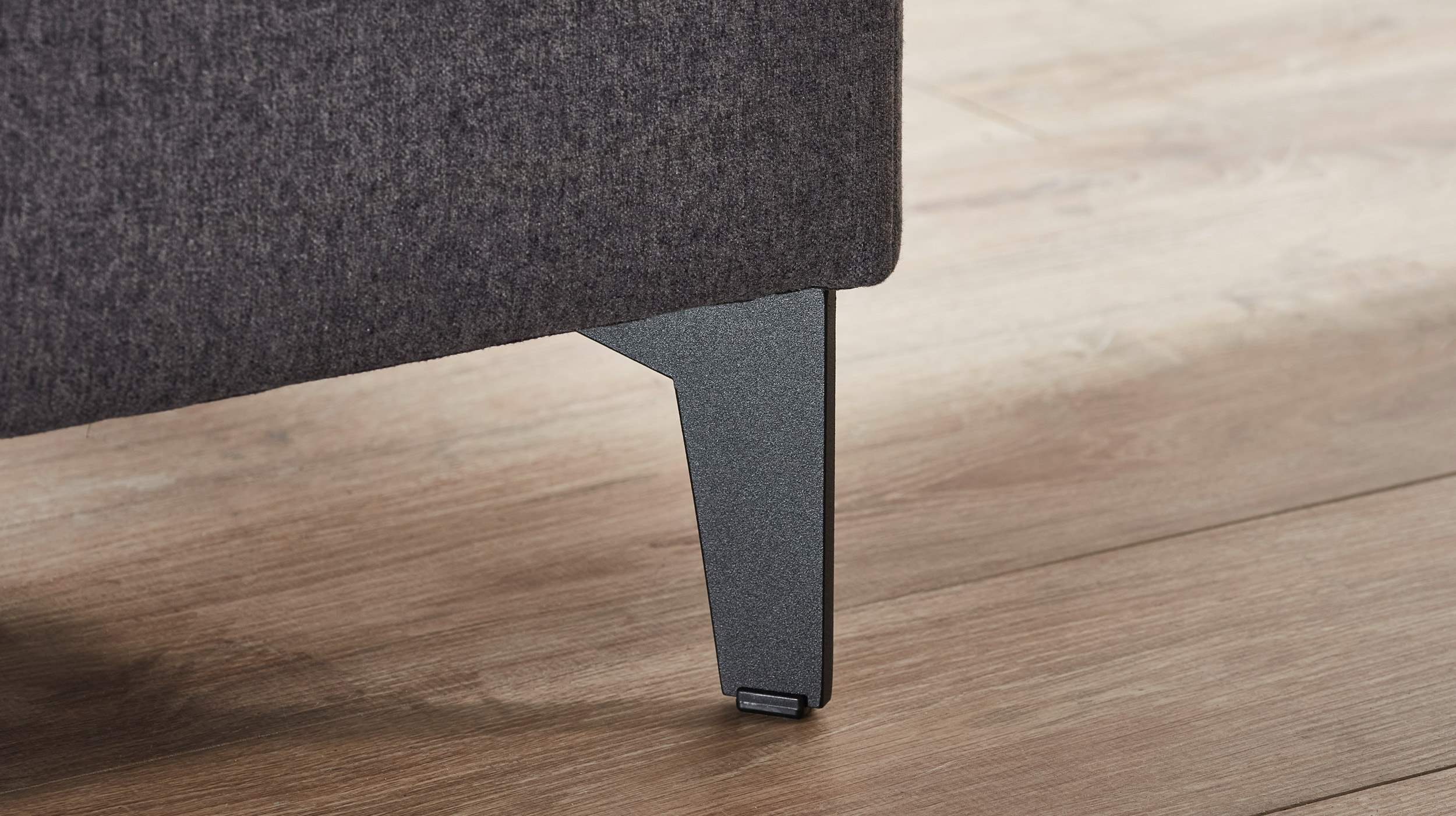 Boxspringbett 180 x 200 cm anthrazit Stoffbezug - DAVIE
