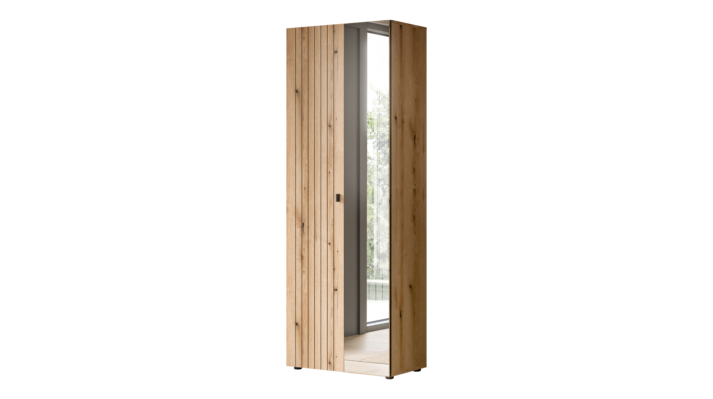 Garderobenschrank mit Spiegel Evoke Eiche 70 cm - STATION