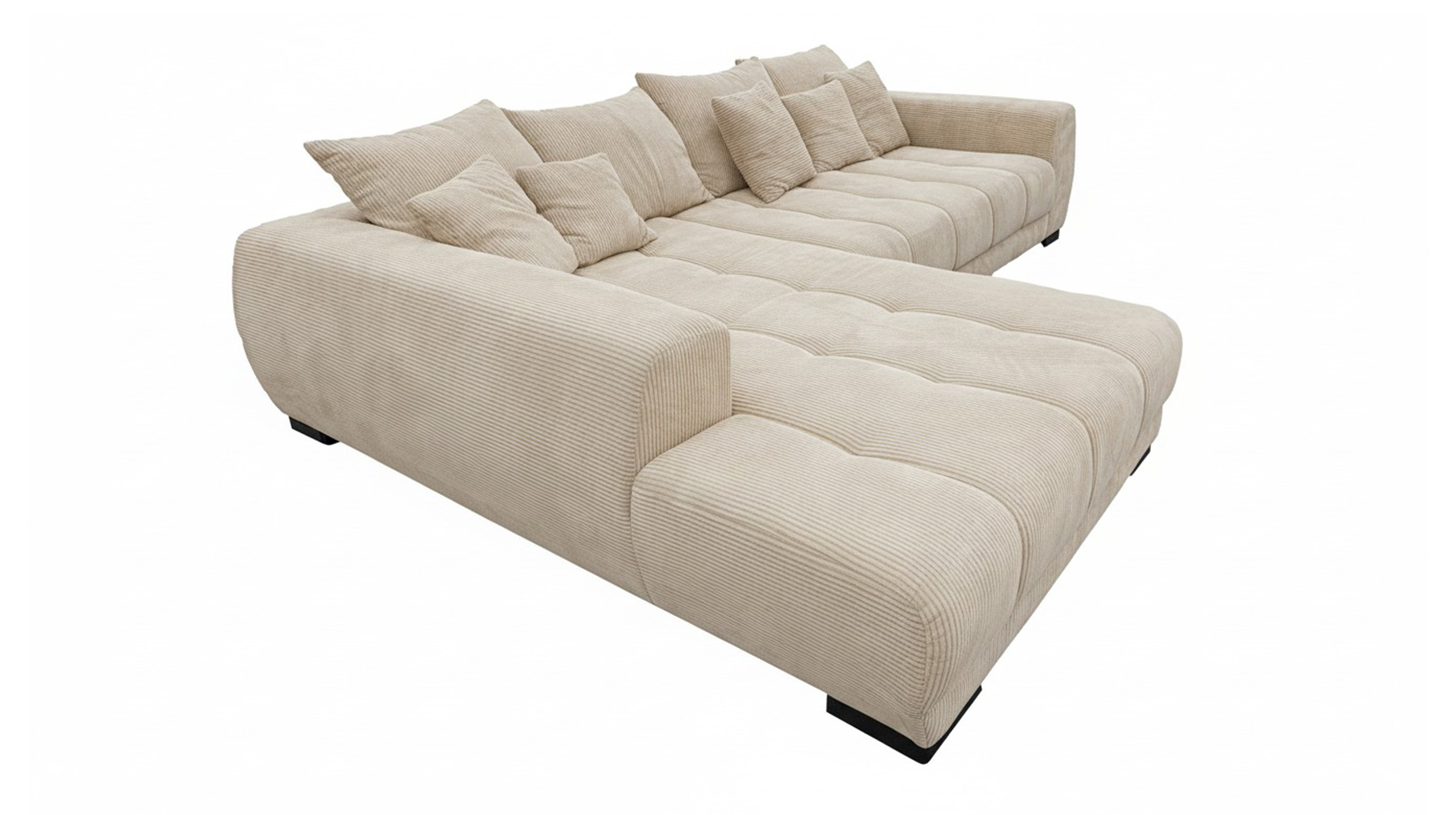 Ecksofa Cord beige 300 x 215 cm - OT links - ARTEMIS