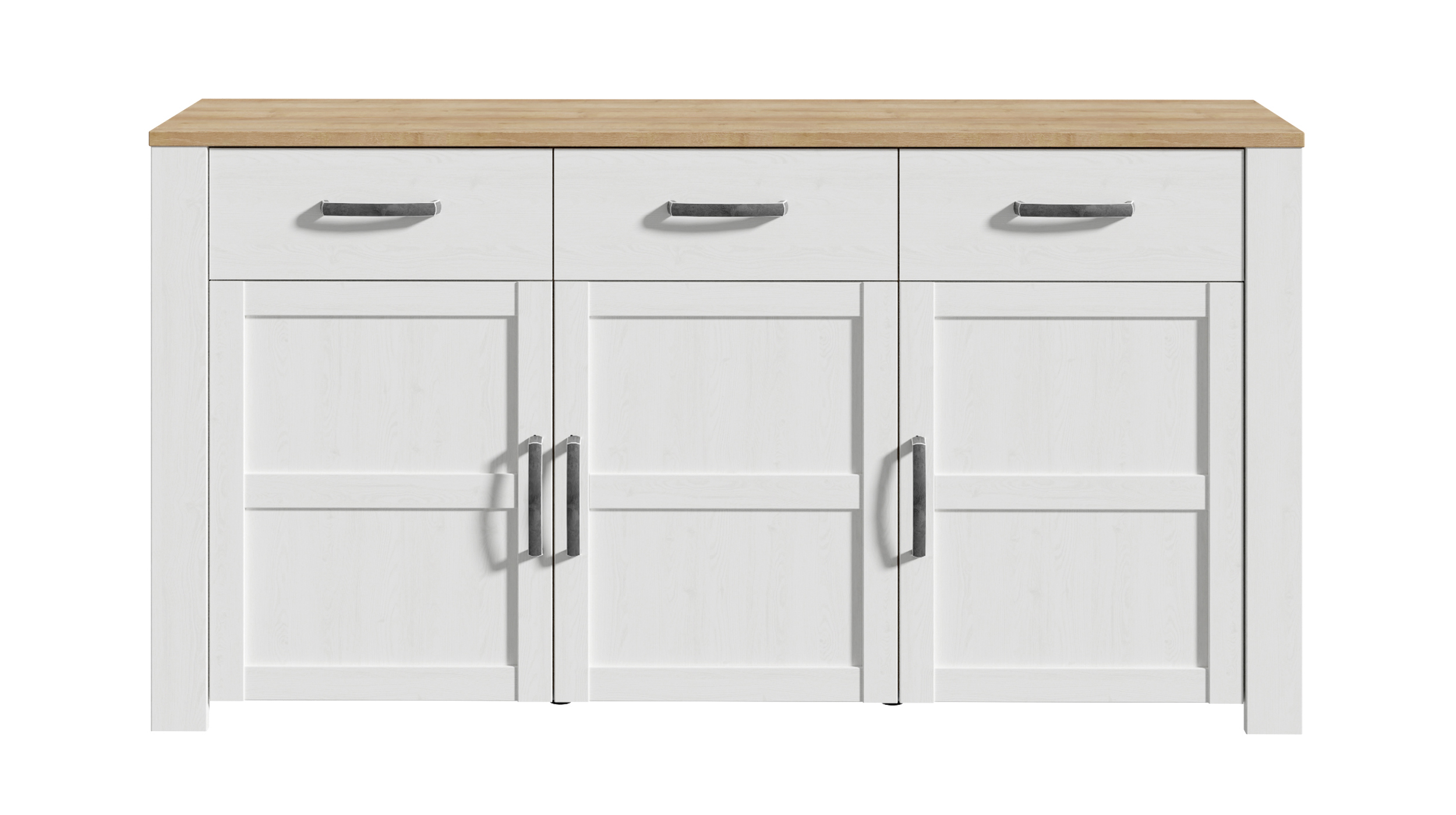 Sideboard mit 3 Schubladen Sibiu Lärche - Eiche - 166 cm - BOHOL