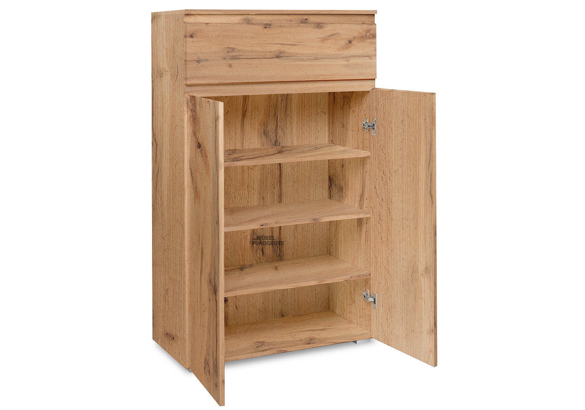 Kommode Honig Eiche 1 Schublade 2 Türen - 80 cm - IMAGE