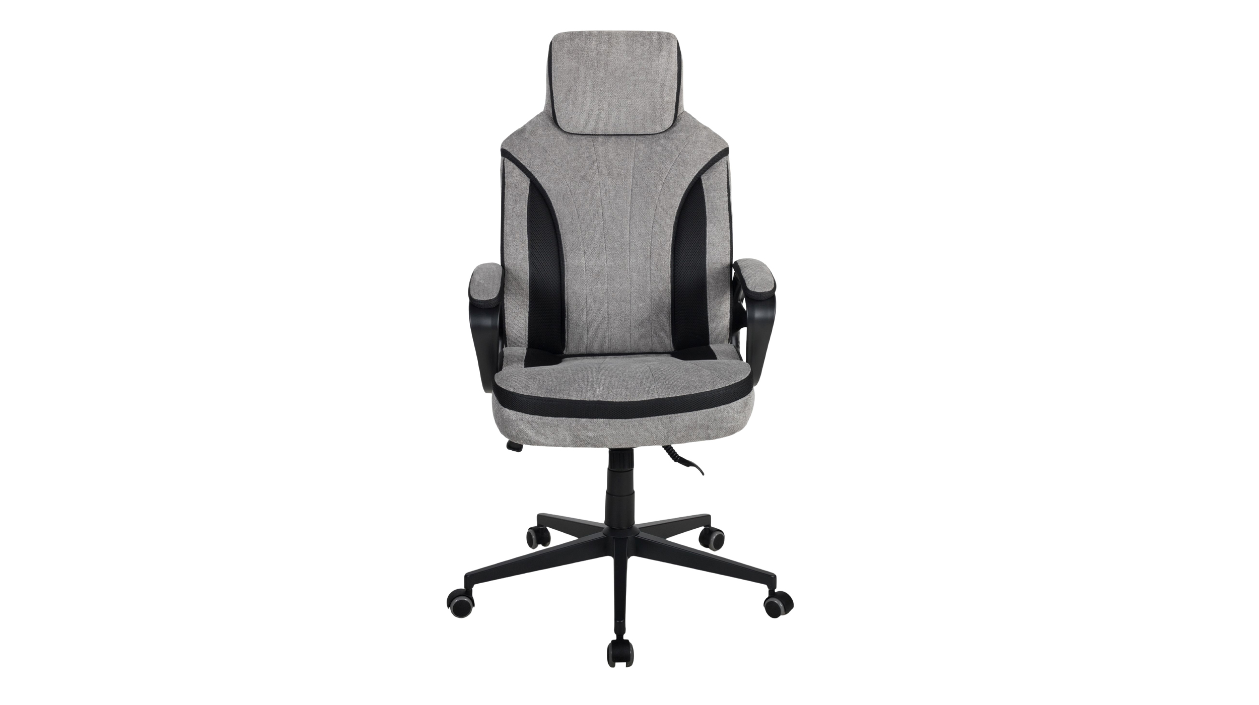 Chefsessel Webstoff schwarz - grau - Wippfunktion - SANDRO
