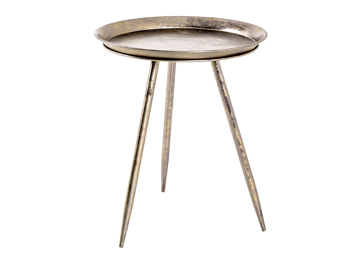 Beistelltisch bronze Metall - rund - 54 x 44 cm - HANS