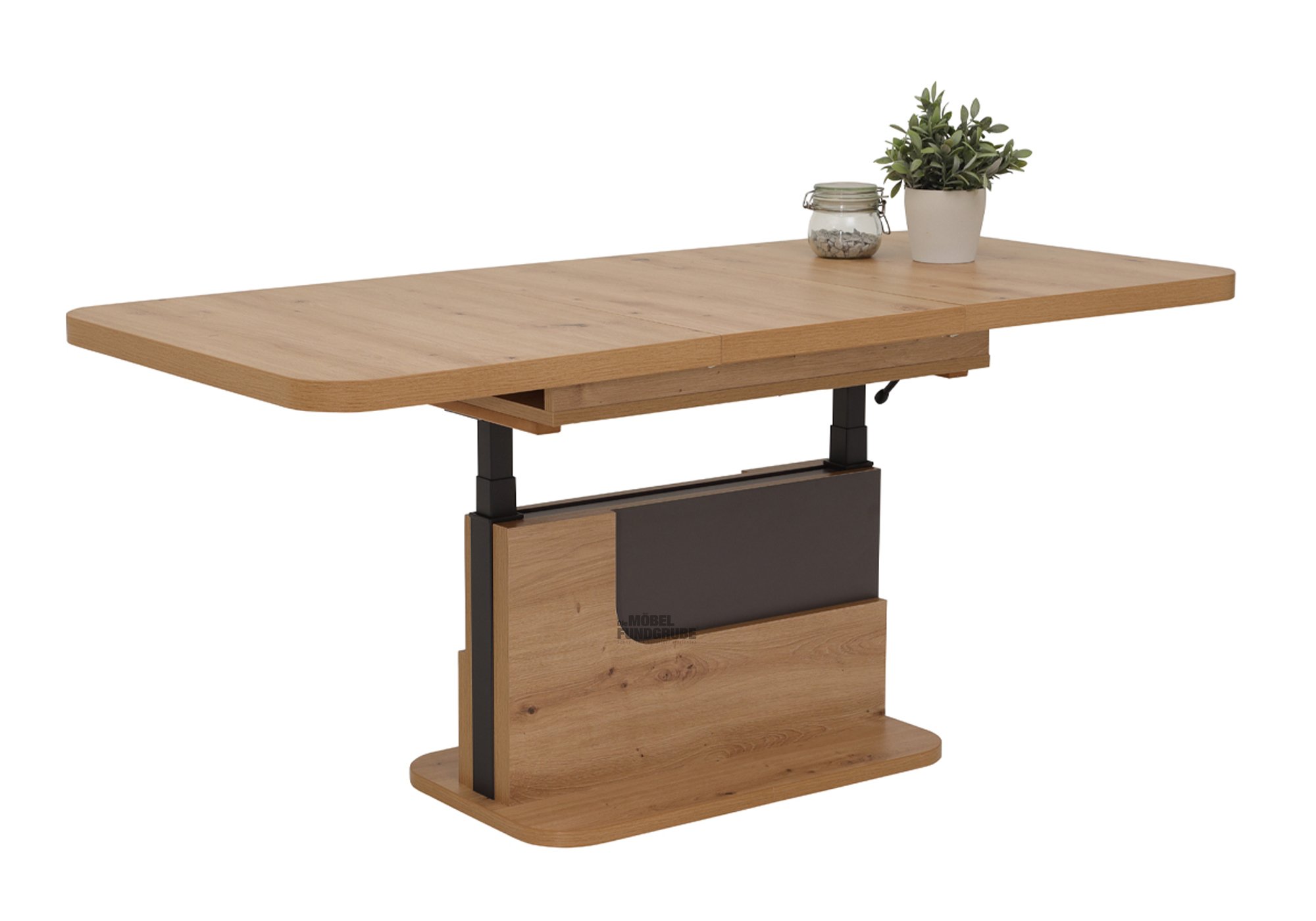 Couchtisch Artisan Eiche - anthrazit 110 x 70 cm - HERBERT