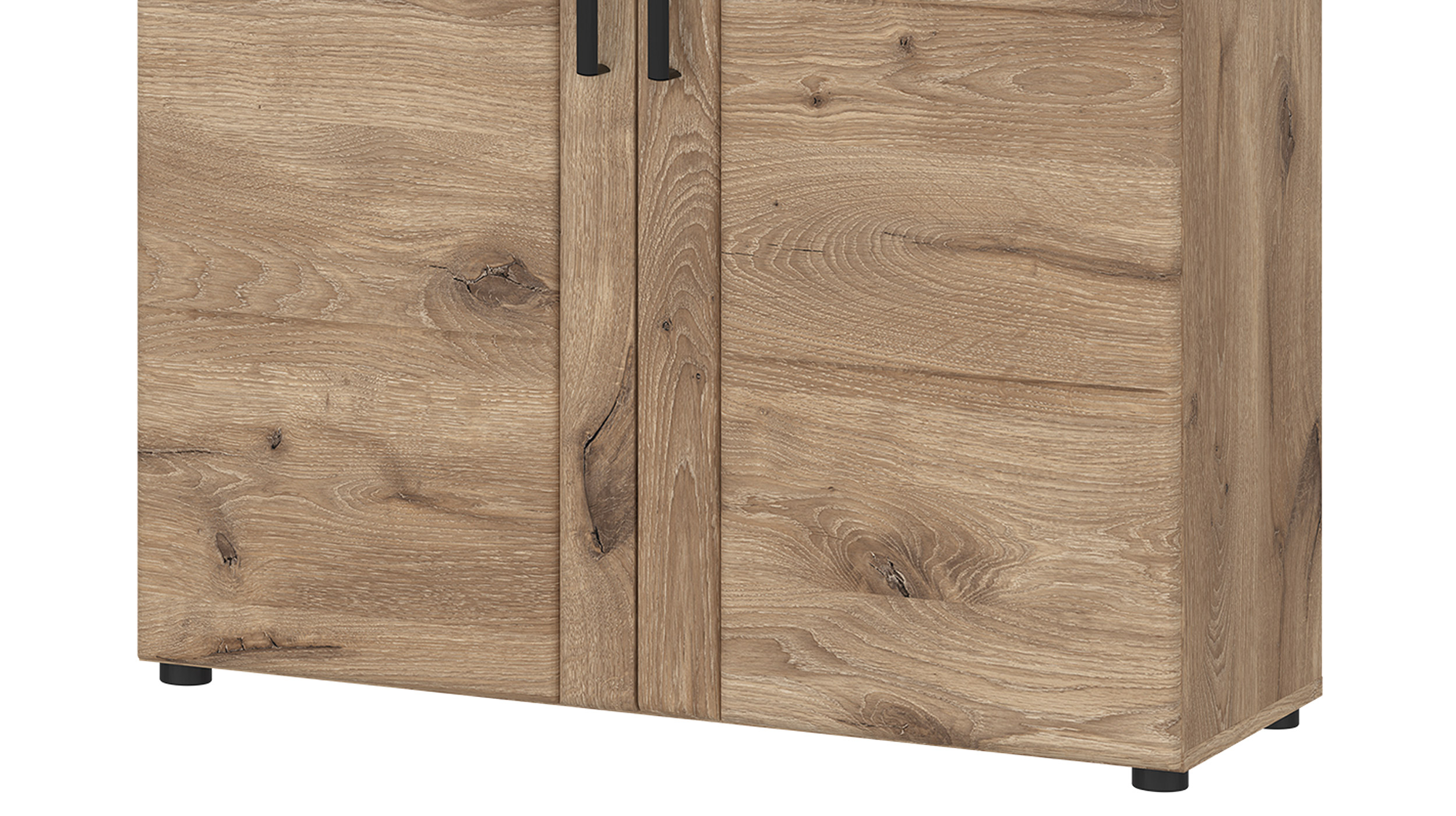 Schuhschrank Viking Eiche - grau 93 x 100 cm - GRANO