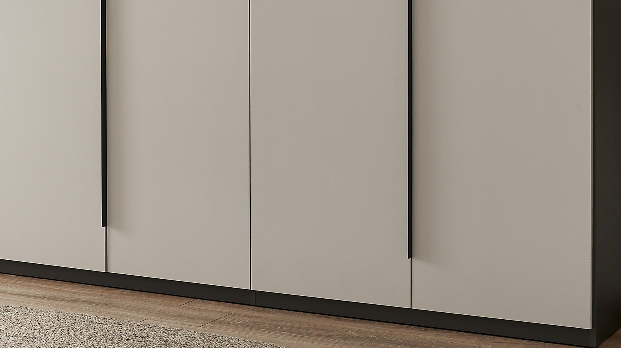Kleiderschrank hellgrau - graphit - 300 cm - NUKA