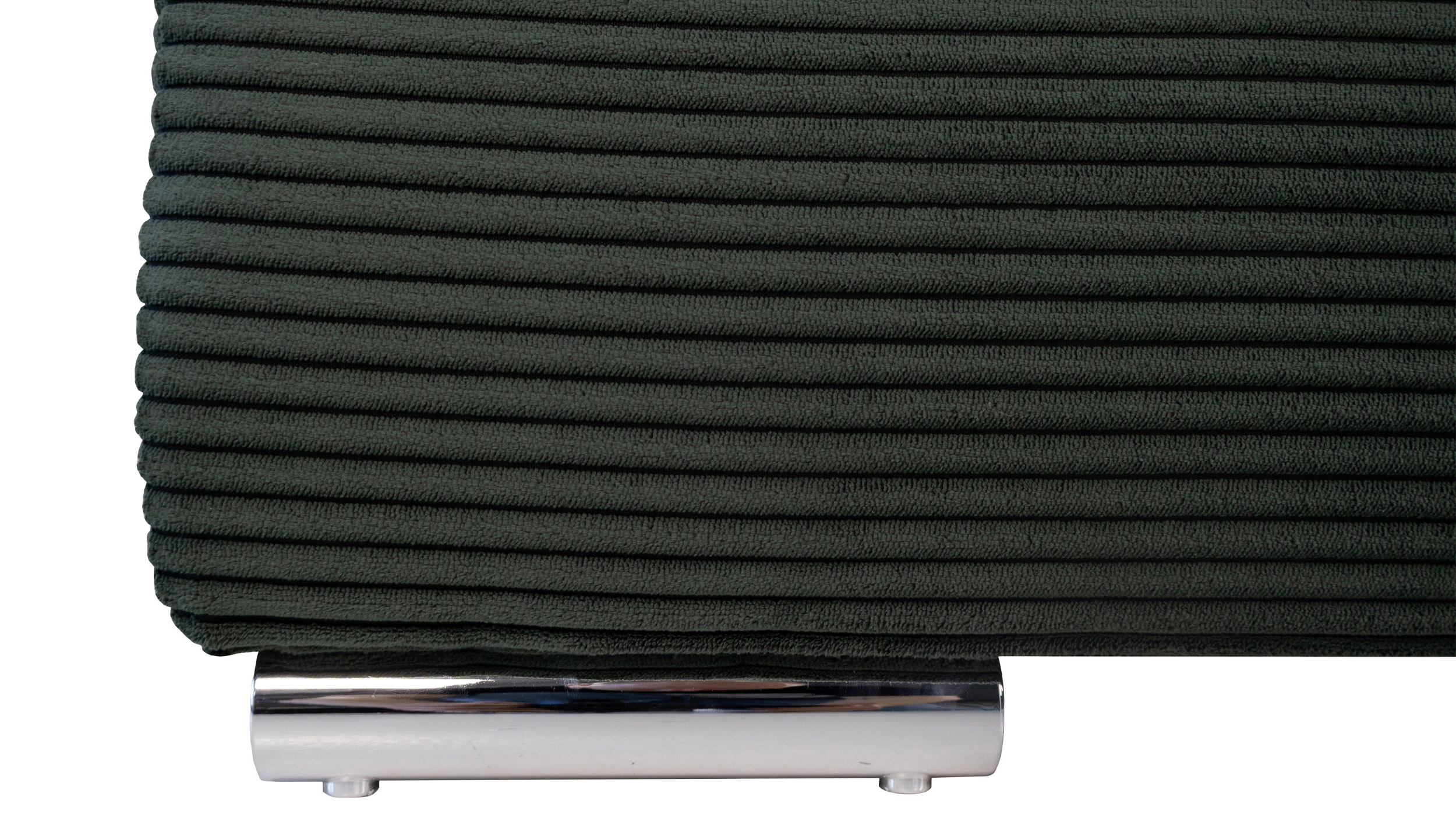 Ecksofa Schlaffunktion Bettkasten grün Cord 261 cm - RAMONA